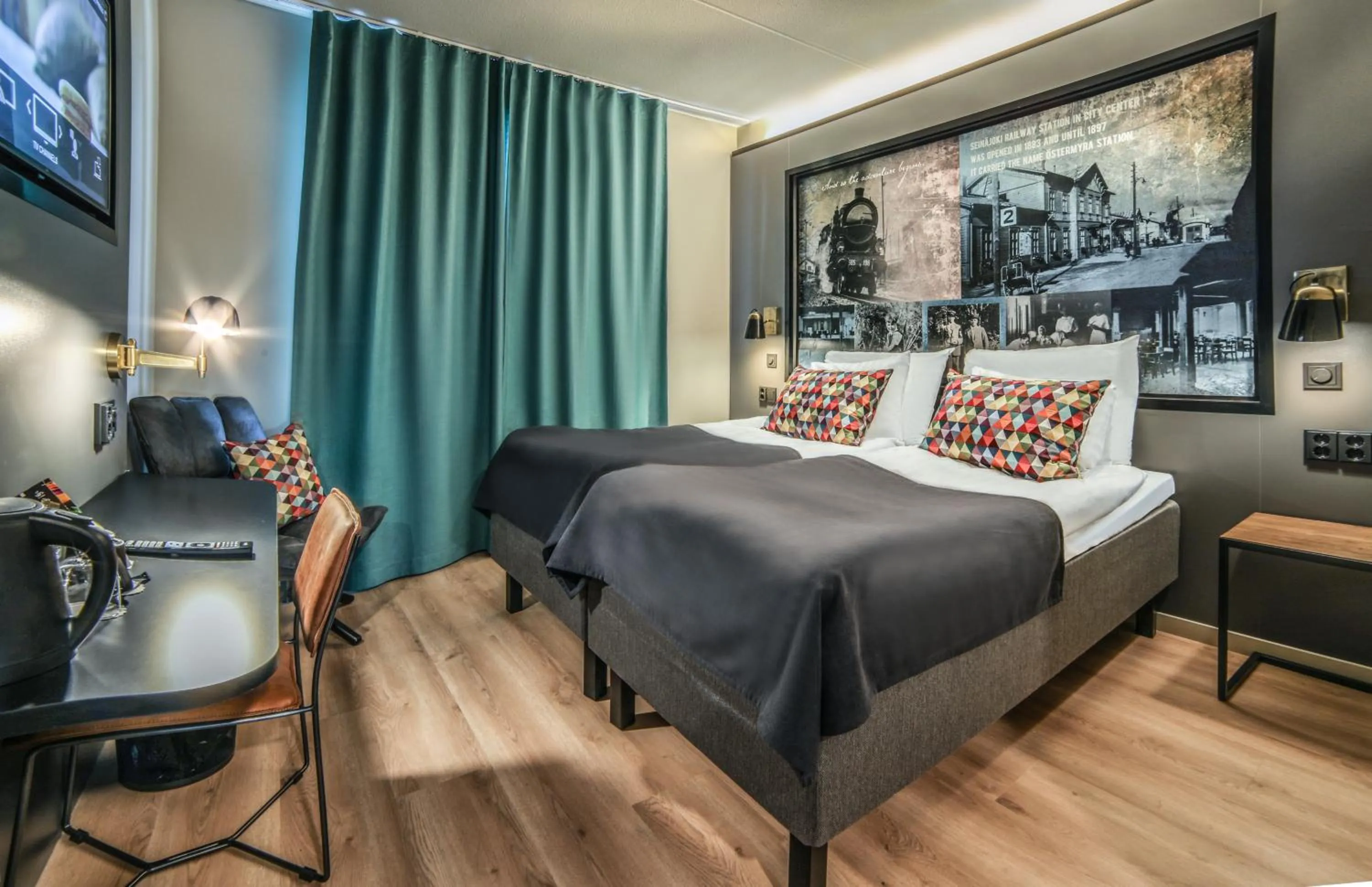 TV and multimedia, Bed in Hotelli-Ravintola Alma