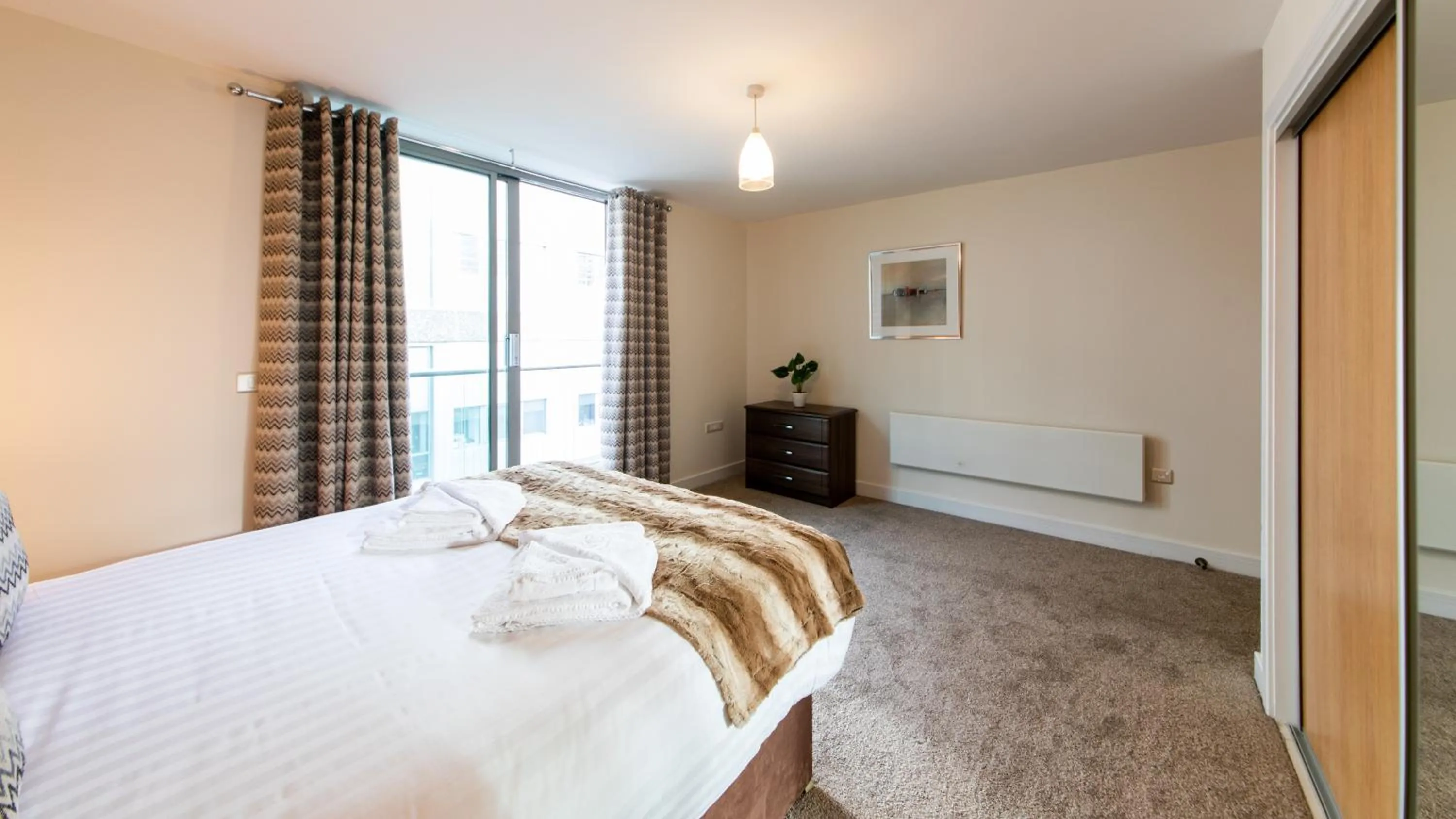 Bed in The Spires Serviced Apartments Birmingham