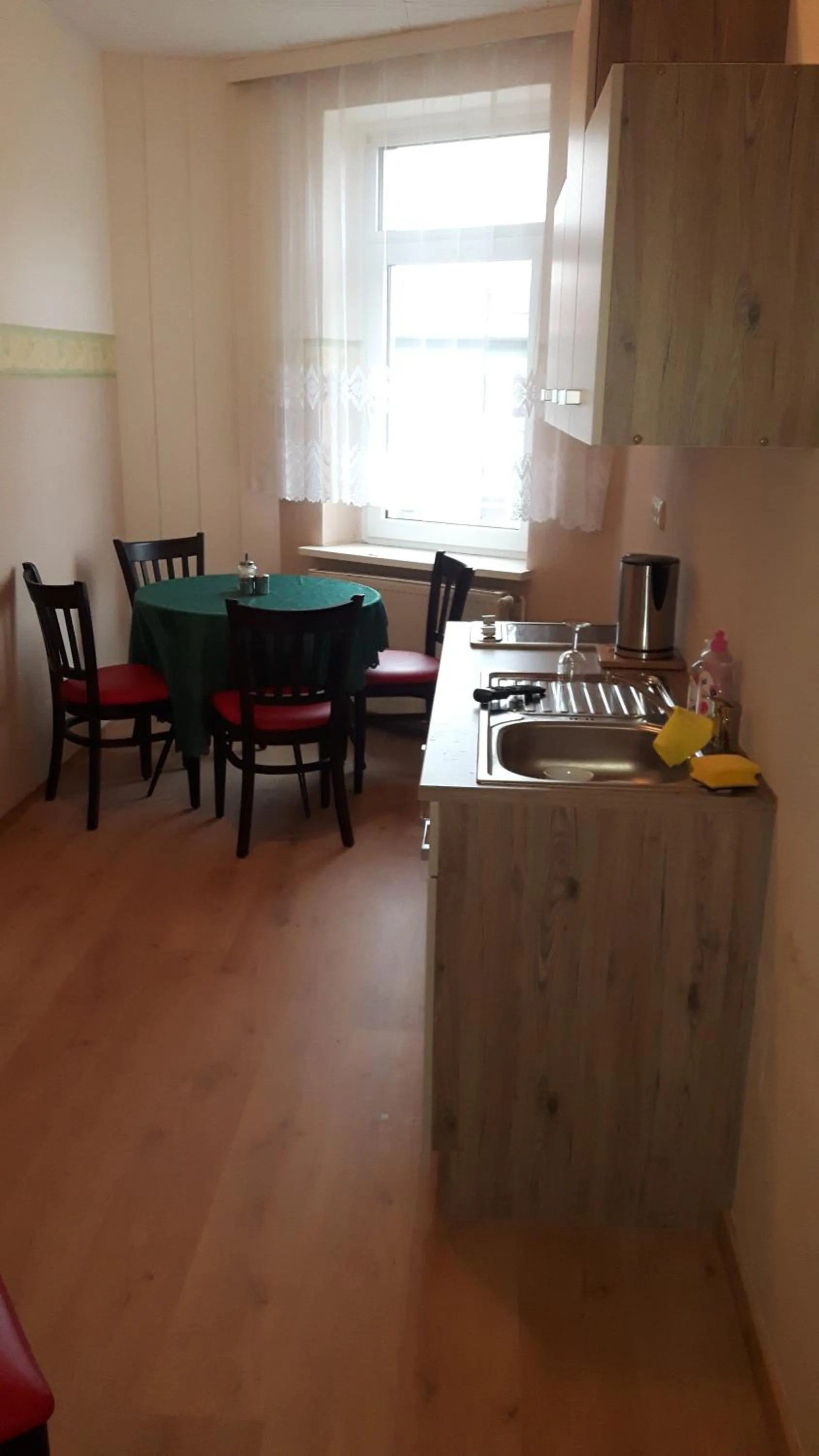 Kitchen or kitchenette in Hotel & Pension Plagwitzer Hof