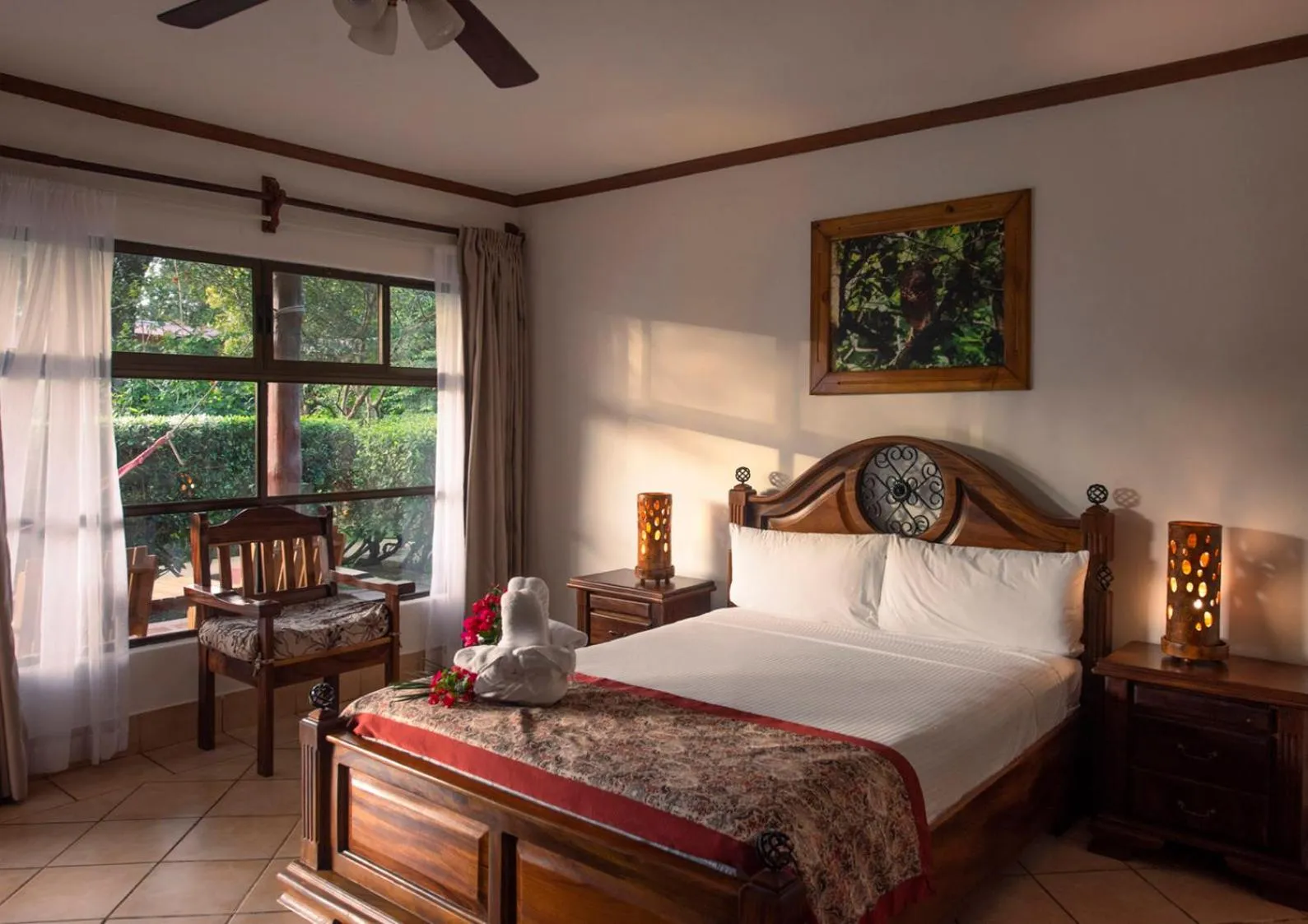 Bed in Hacienda Guachipelin Volcano Ranch Hotel & Hot Springs