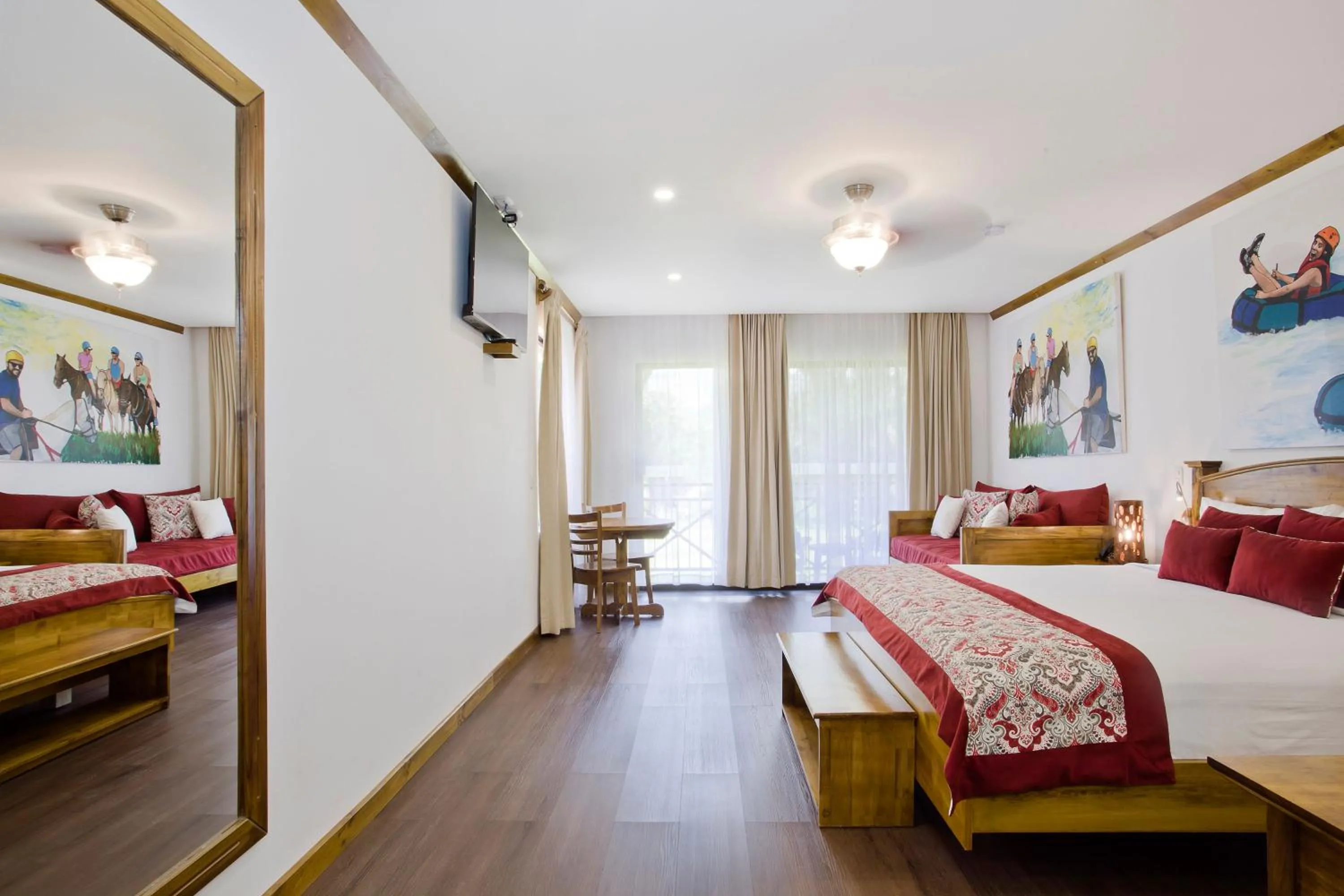 View (from property/room), Bed in Hacienda Guachipelin Volcano Ranch Hotel & Hot Springs