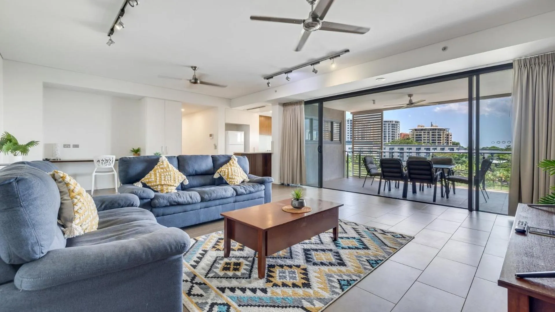 Living room in Darwin Waterfront Short Stay Apartments