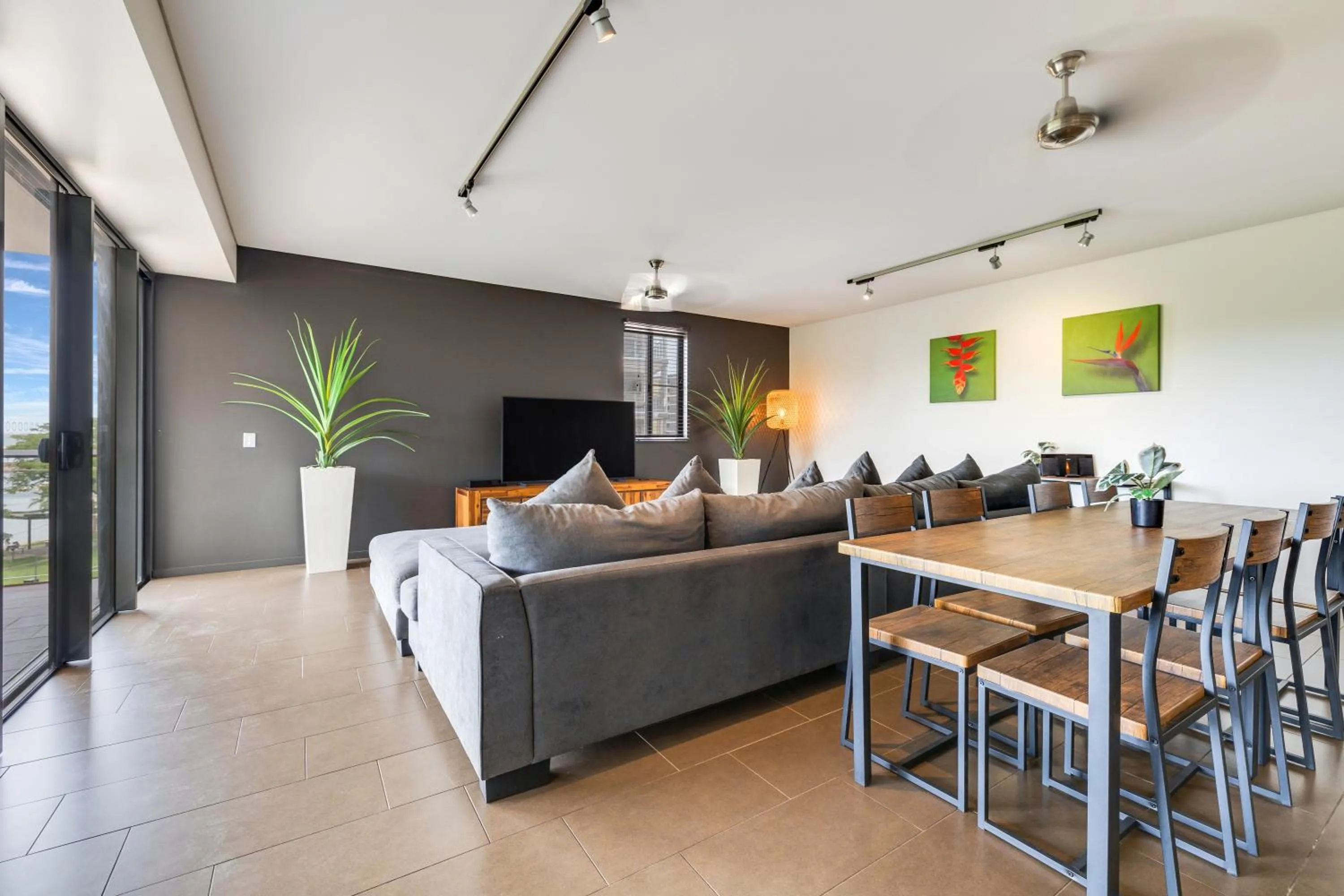 Living room in Darwin Waterfront Short Stay Apartments