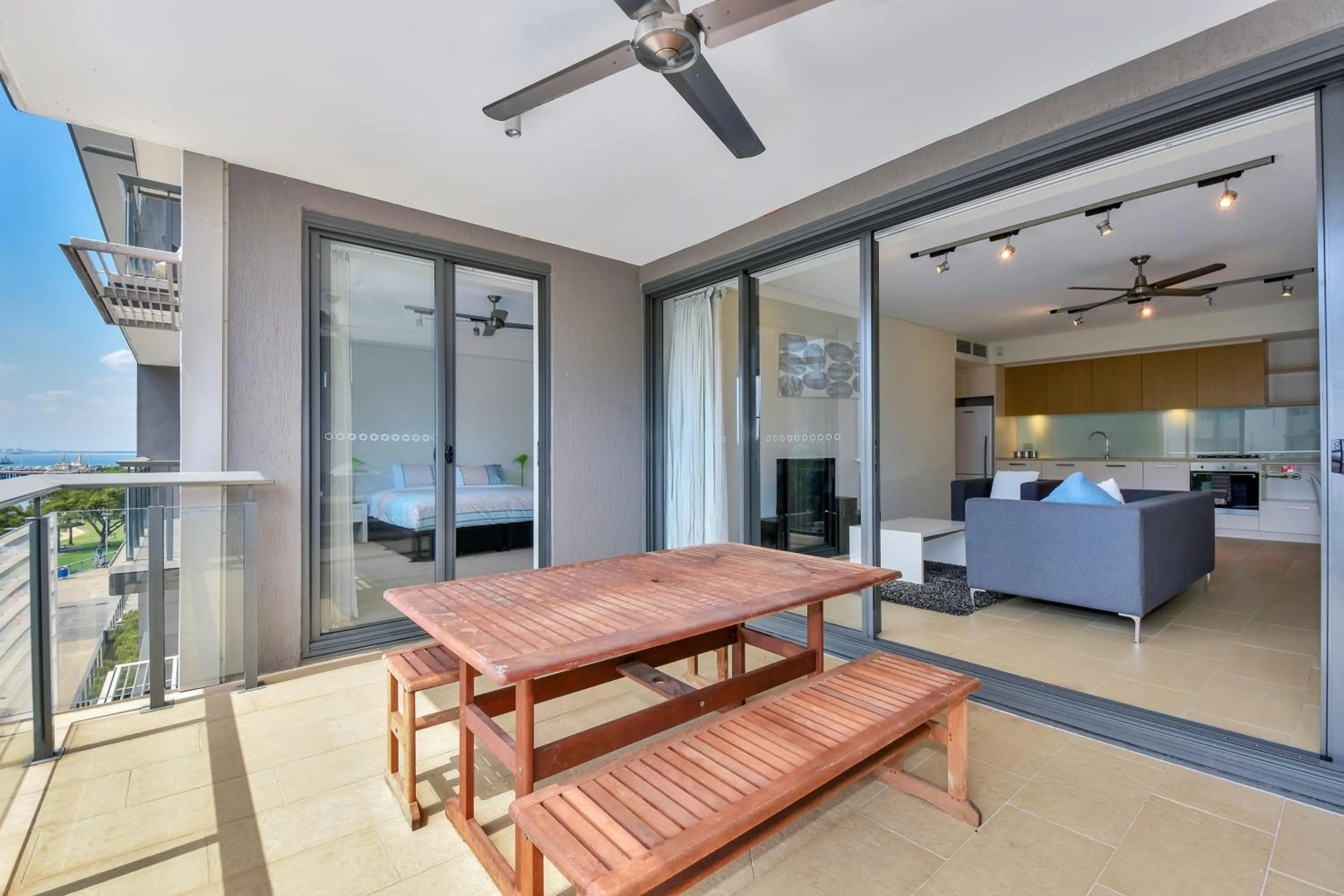 Balcony/Terrace in Darwin Waterfront Short Stay Apartments