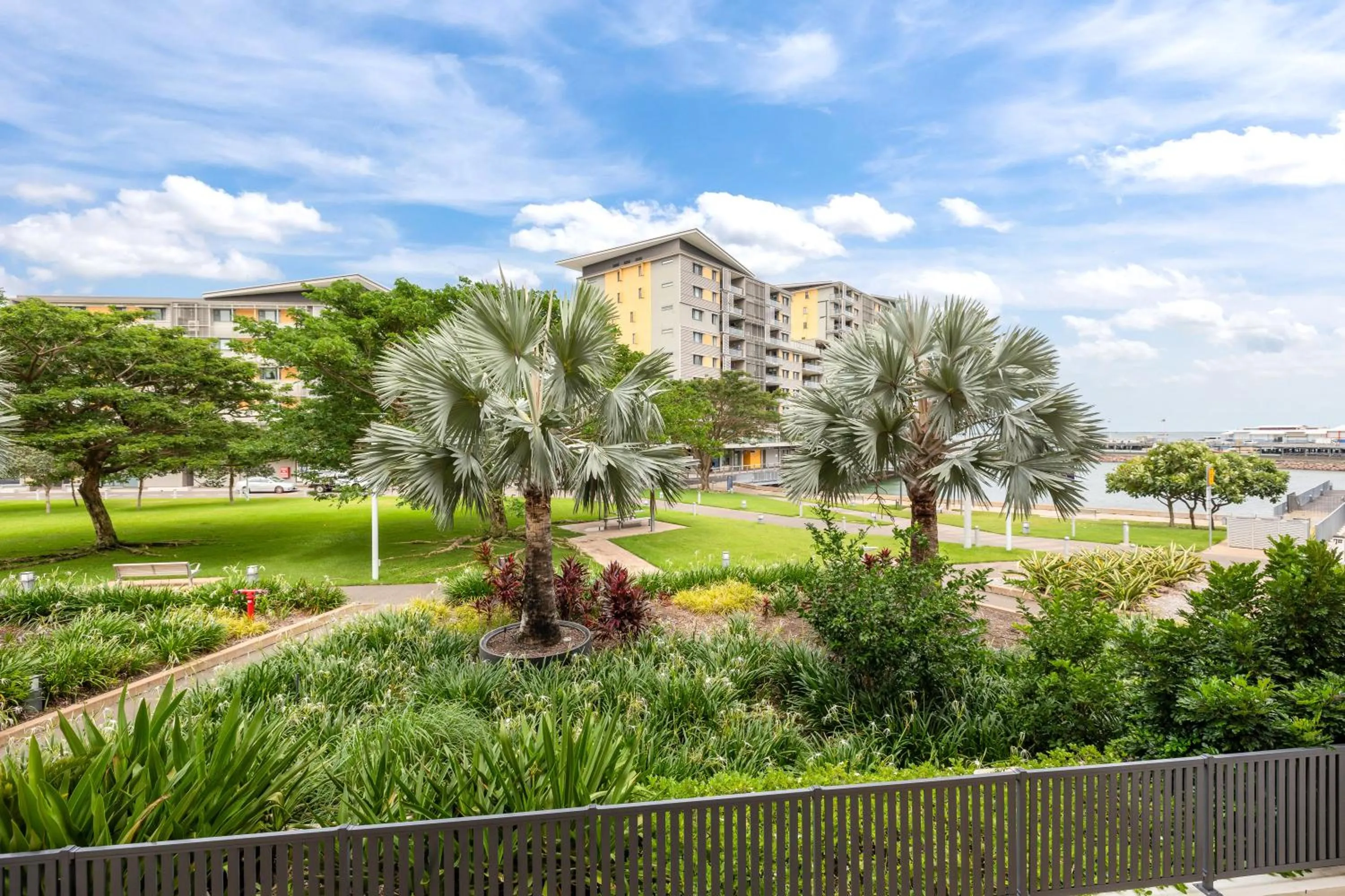 Garden view in Darwin Waterfront Short Stay Apartments