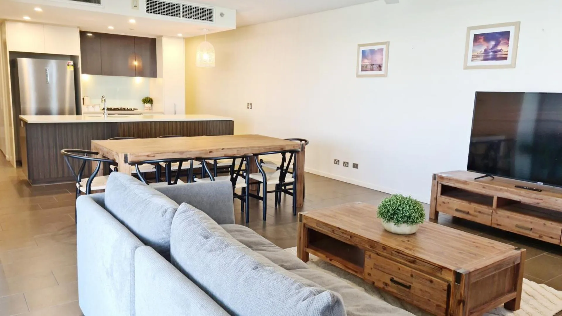 Living room in Darwin Waterfront Short Stay Apartments