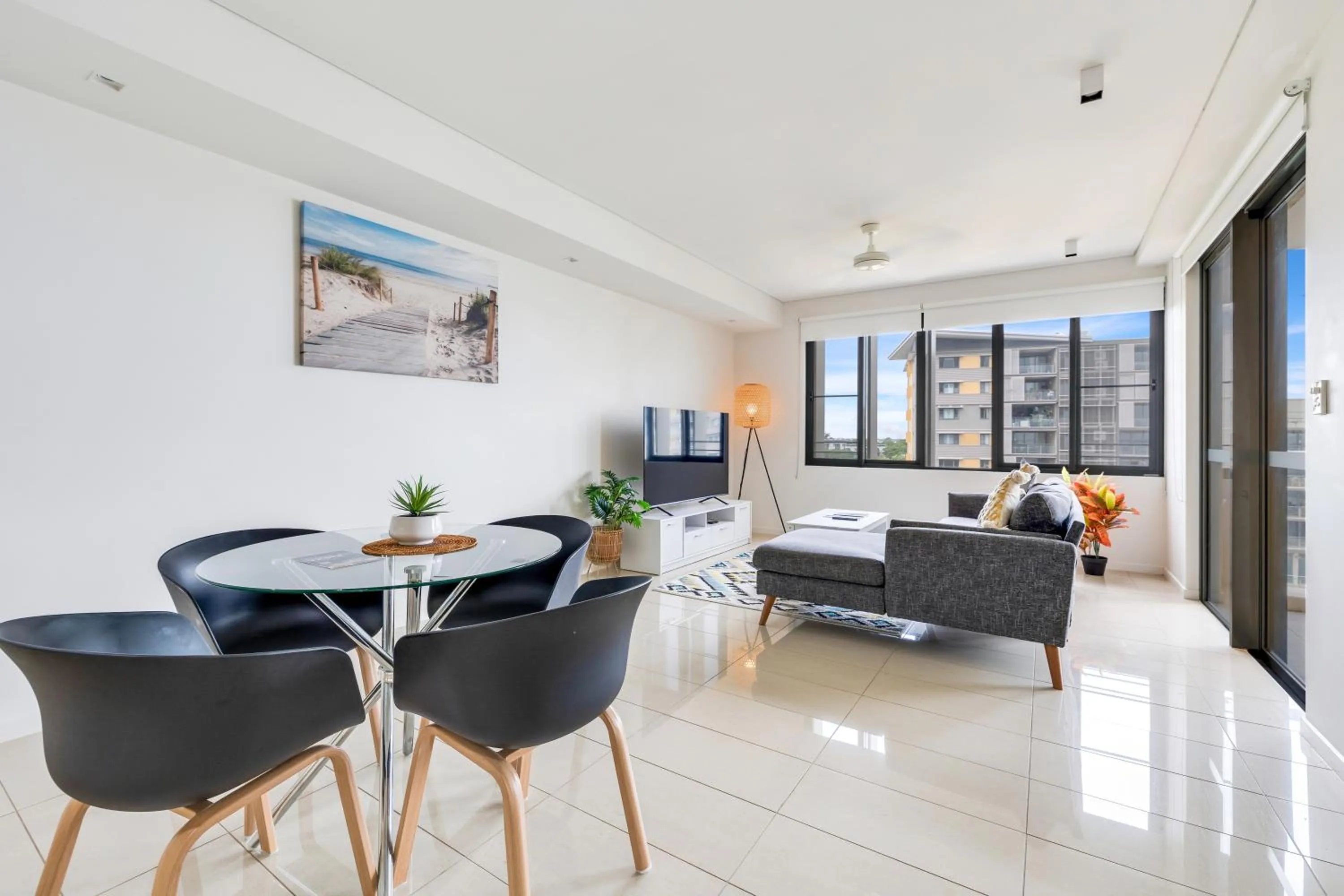 Living room in Darwin Waterfront Short Stay Apartments