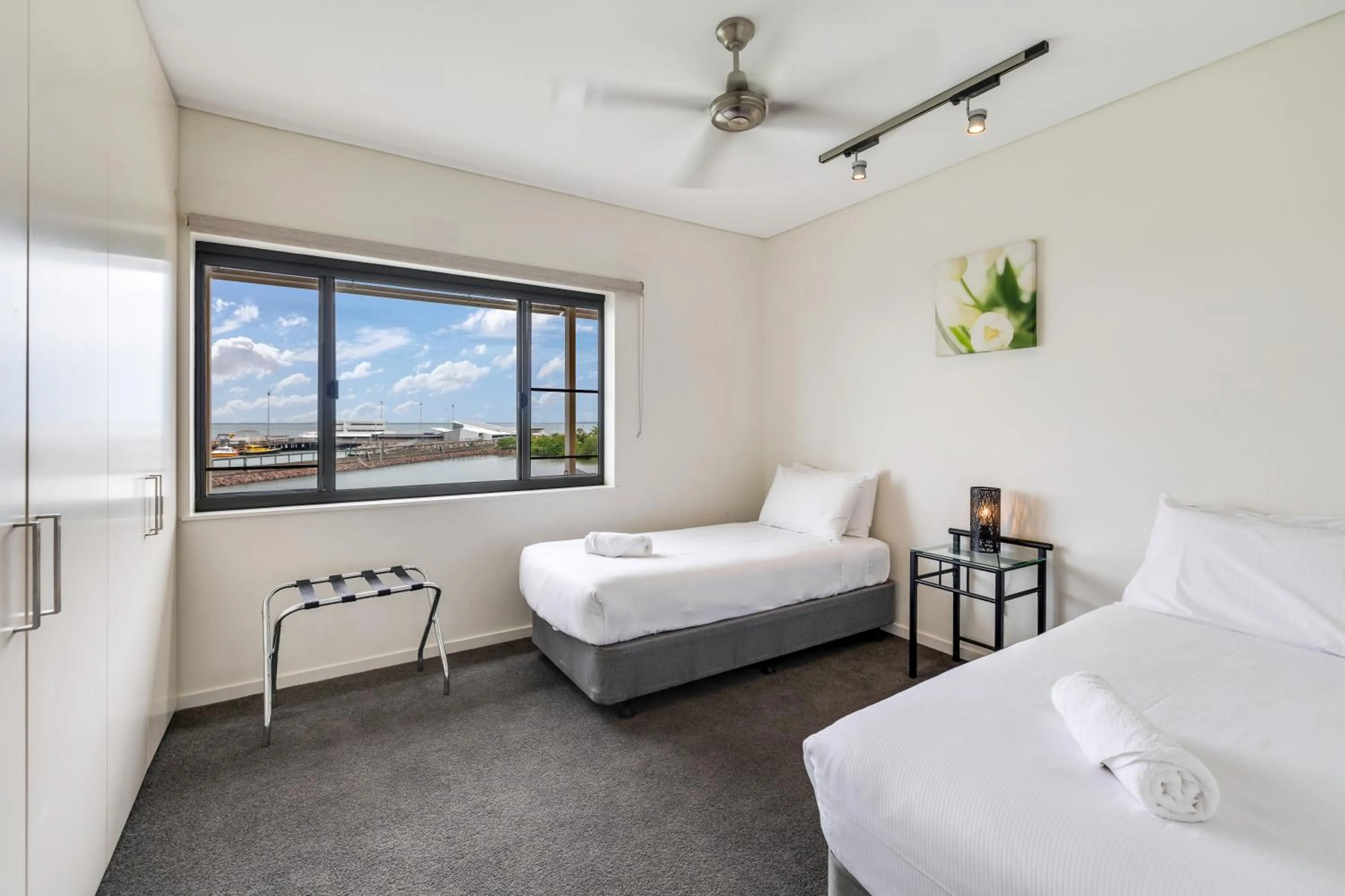 Bedroom, Bed in Darwin Waterfront Short Stay Apartments