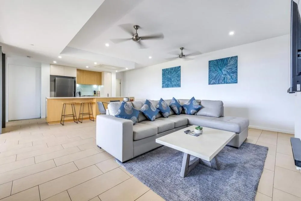 Living room in Darwin Waterfront Short Stay Apartments