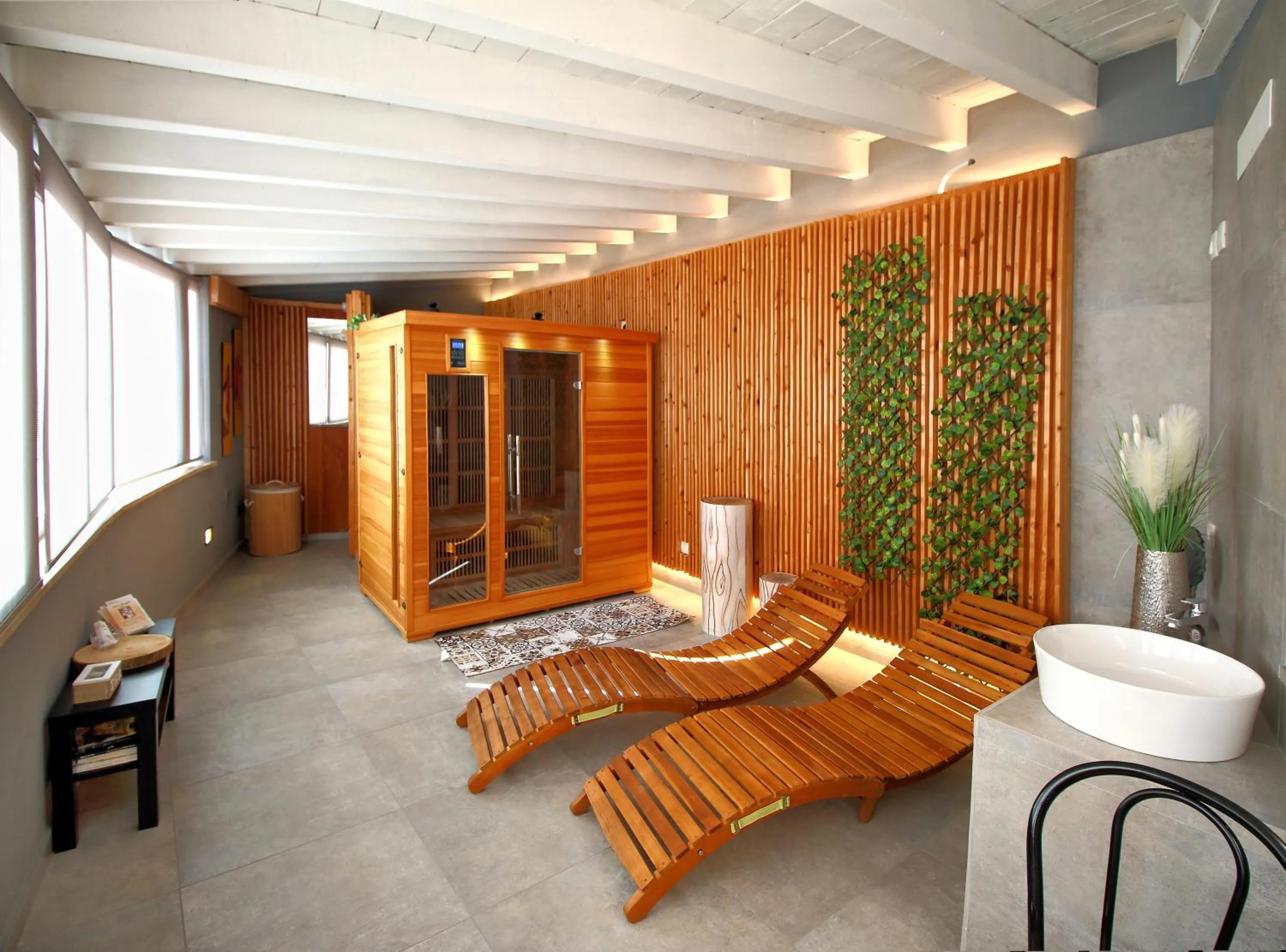 Sauna in Bed and Breakfast Conte Luna