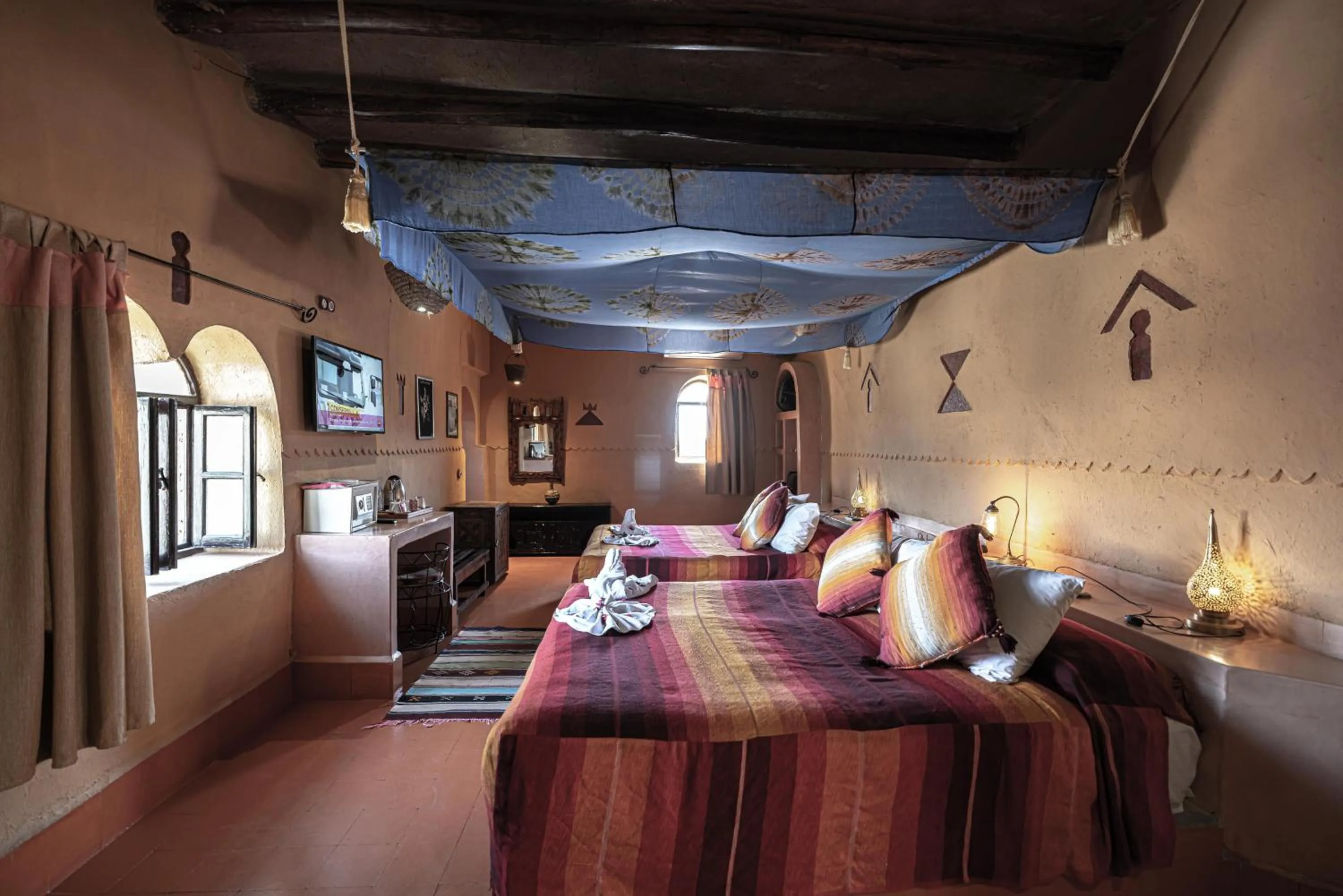 Bed in Kasbah Hotel Tombouctou