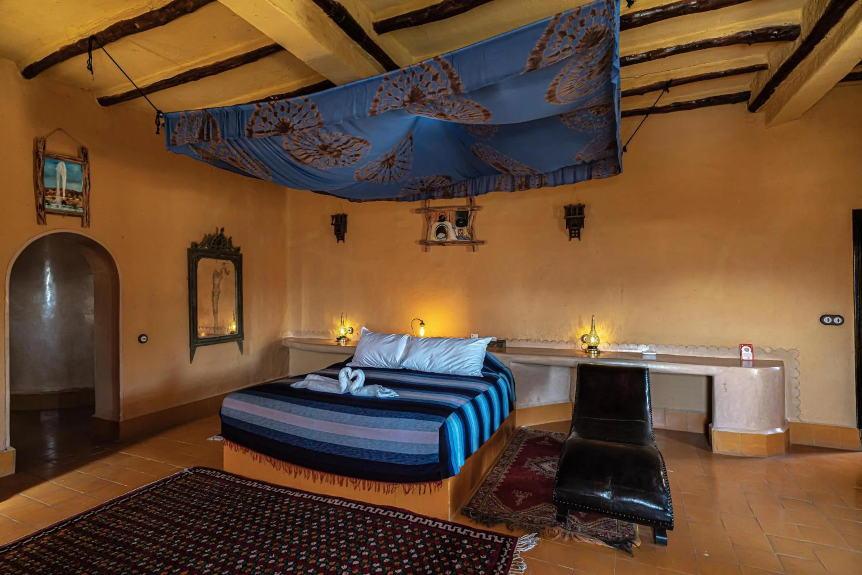 Bed in Kasbah Hotel Tombouctou