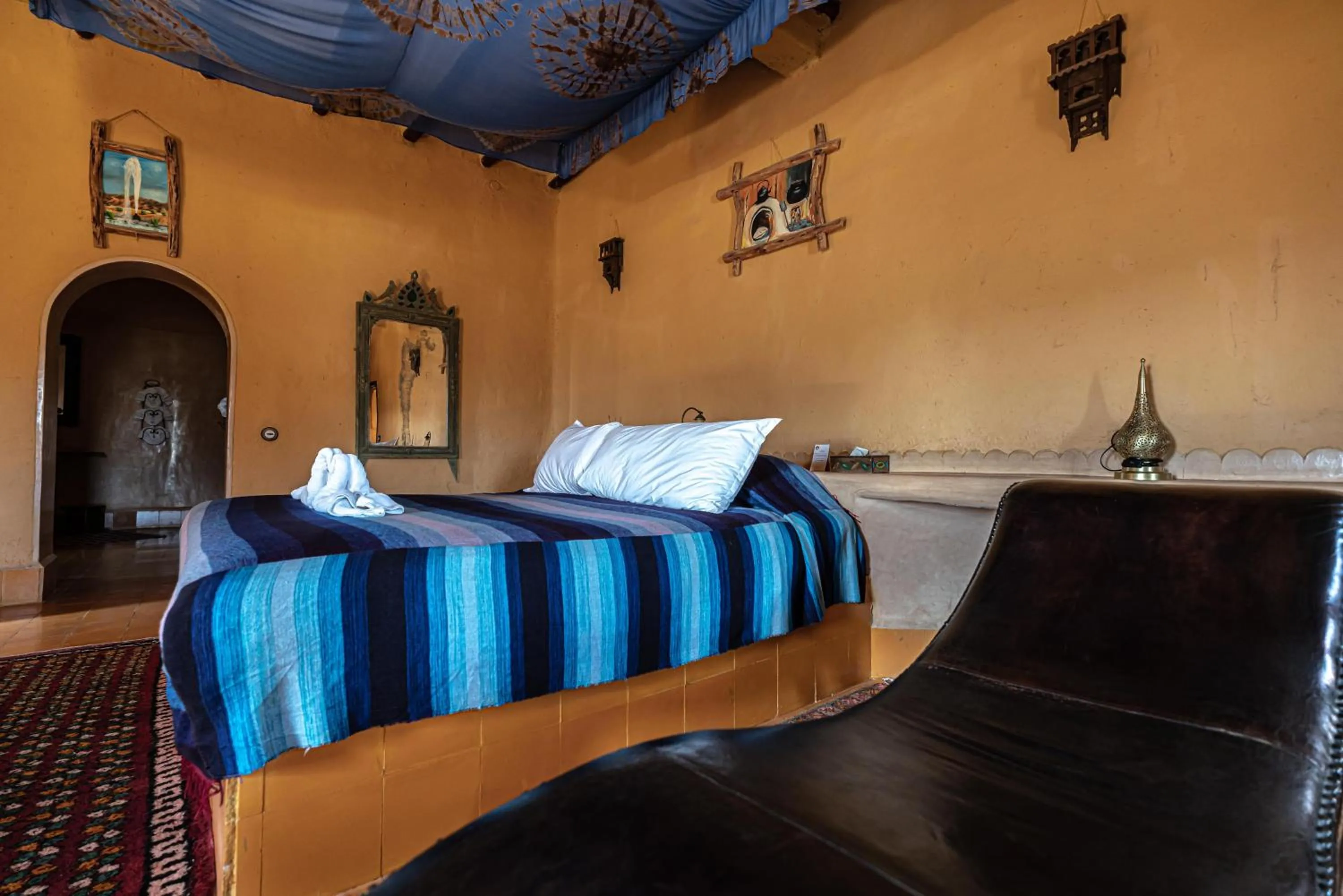 Bed in Kasbah Hotel Tombouctou
