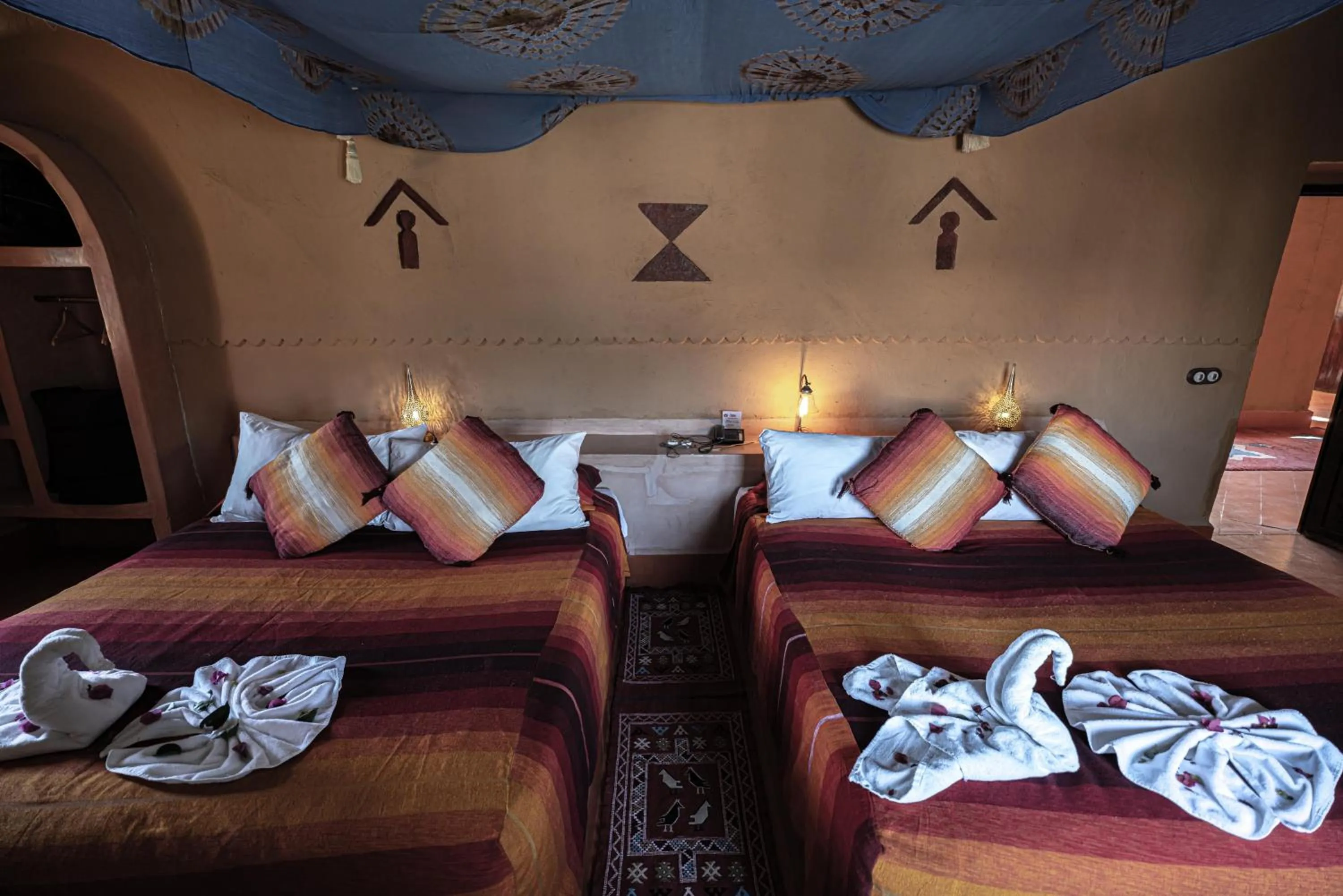Bed in Kasbah Hotel Tombouctou