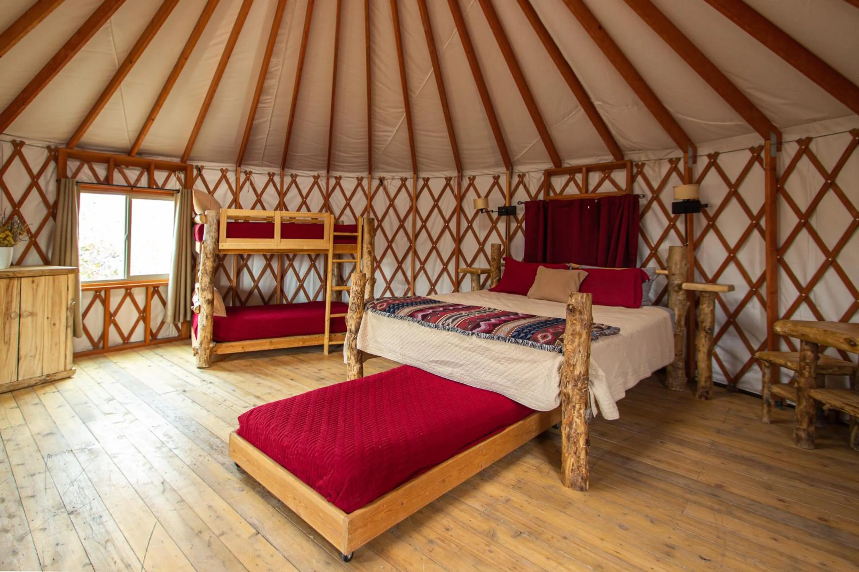 Bed in Boulder Mountain Guest Ranch