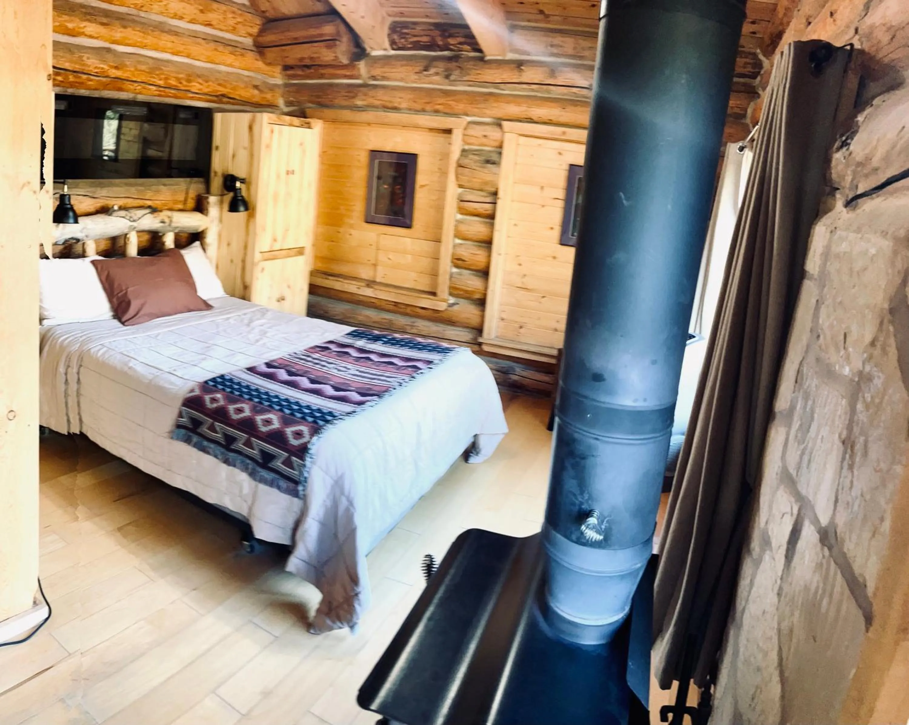 Bed in Boulder Mountain Guest Ranch