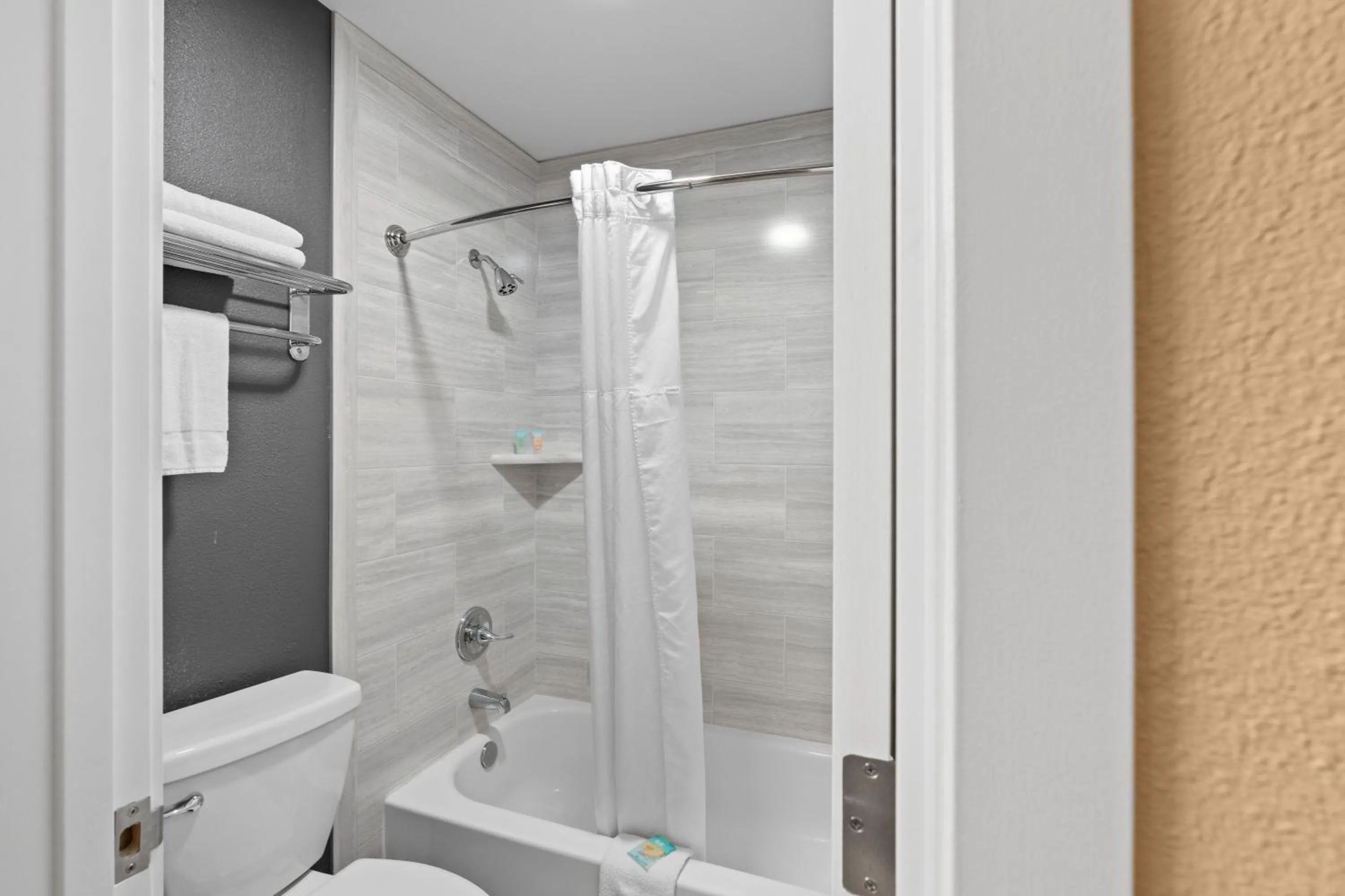 Bathroom in Basecamp Puyallup a Travelodge by Wyndham