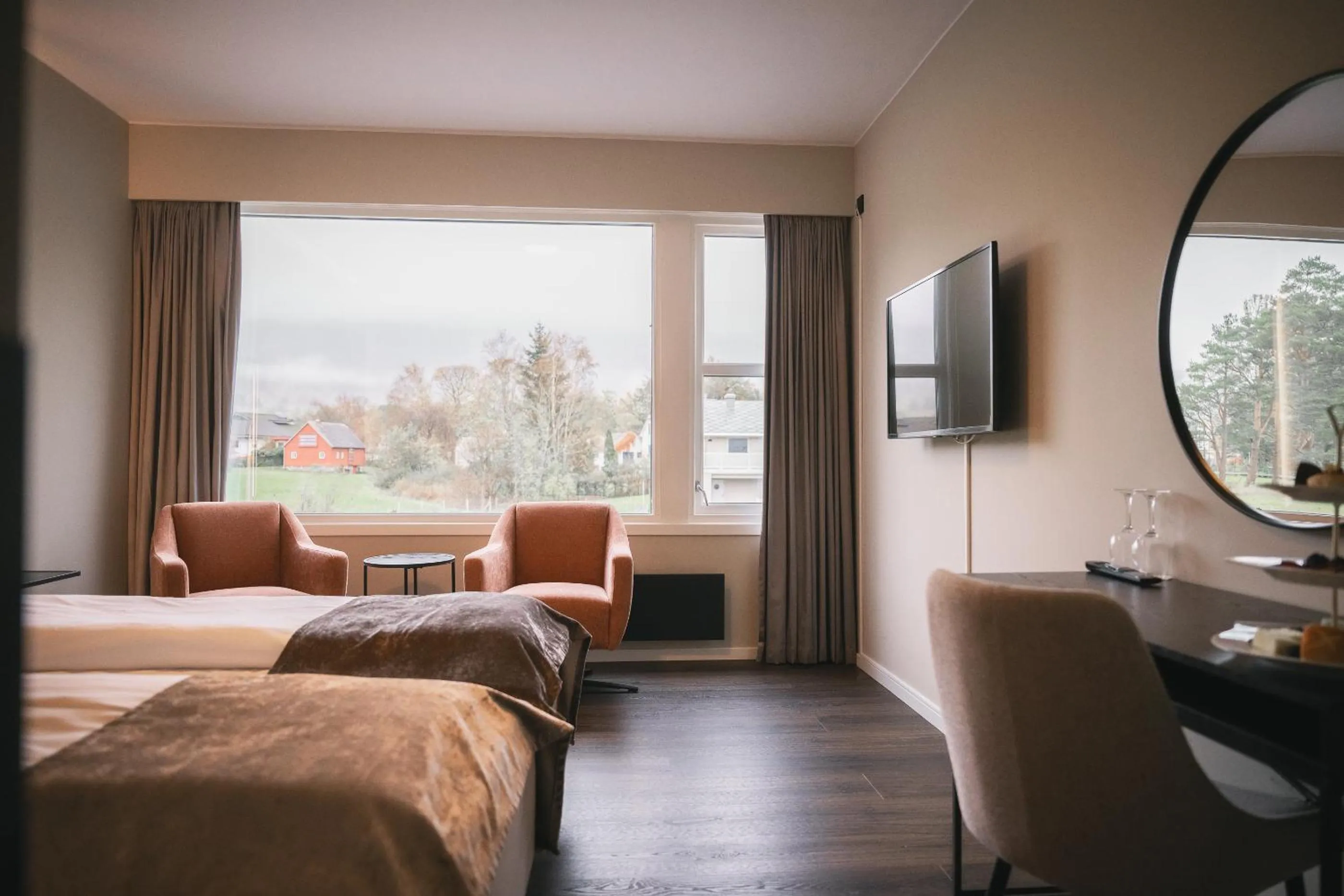 Photo of the whole room, Bed in Rosendal Fjordhotel