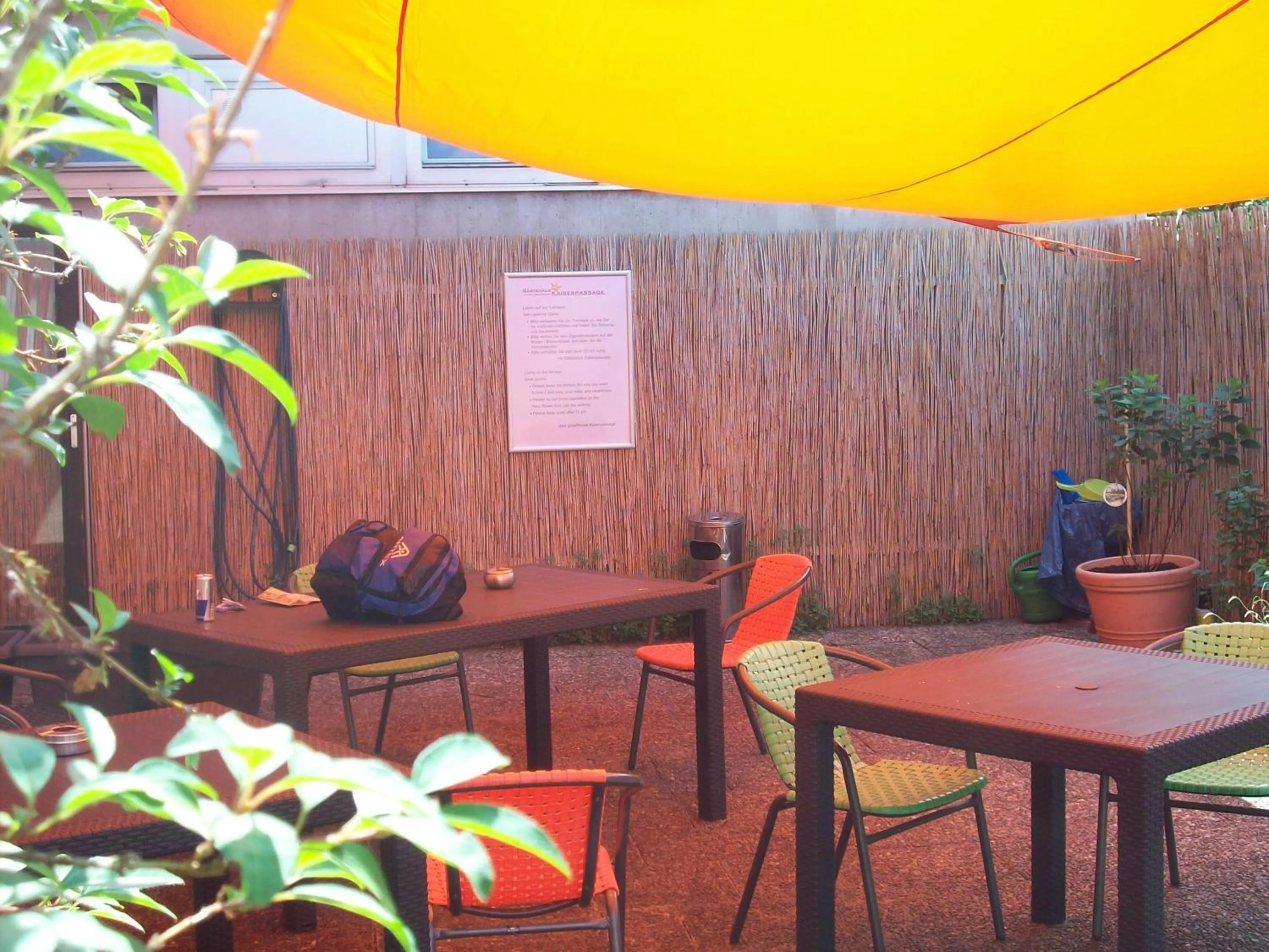 Balcony/Terrace in Hostel Gästehaus Kaiserpassage- Ihr Cityhostel