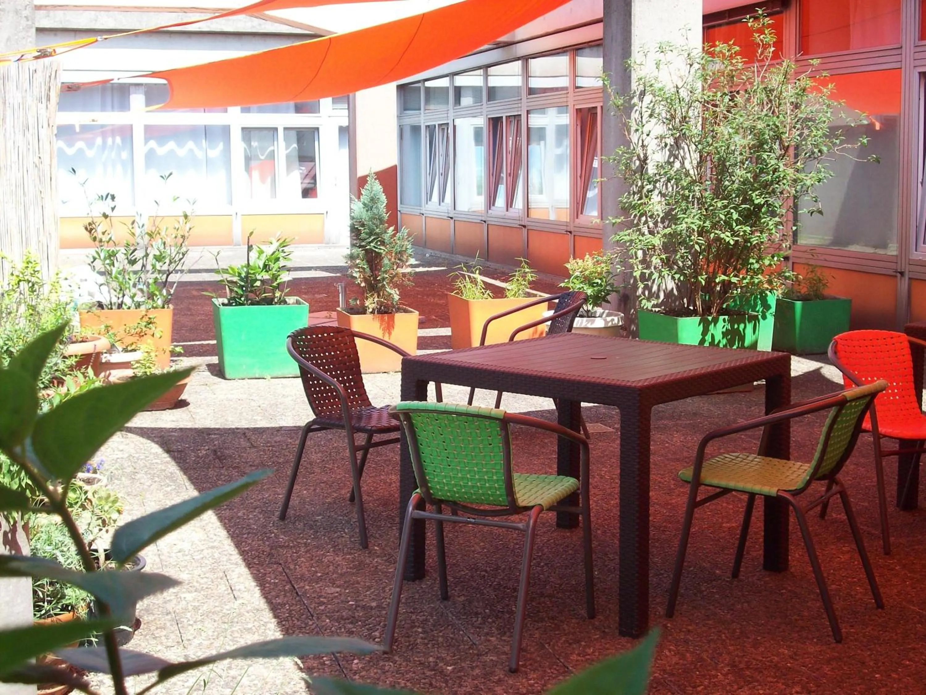 Balcony/Terrace in Hostel Gästehaus Kaiserpassage- Ihr Cityhostel