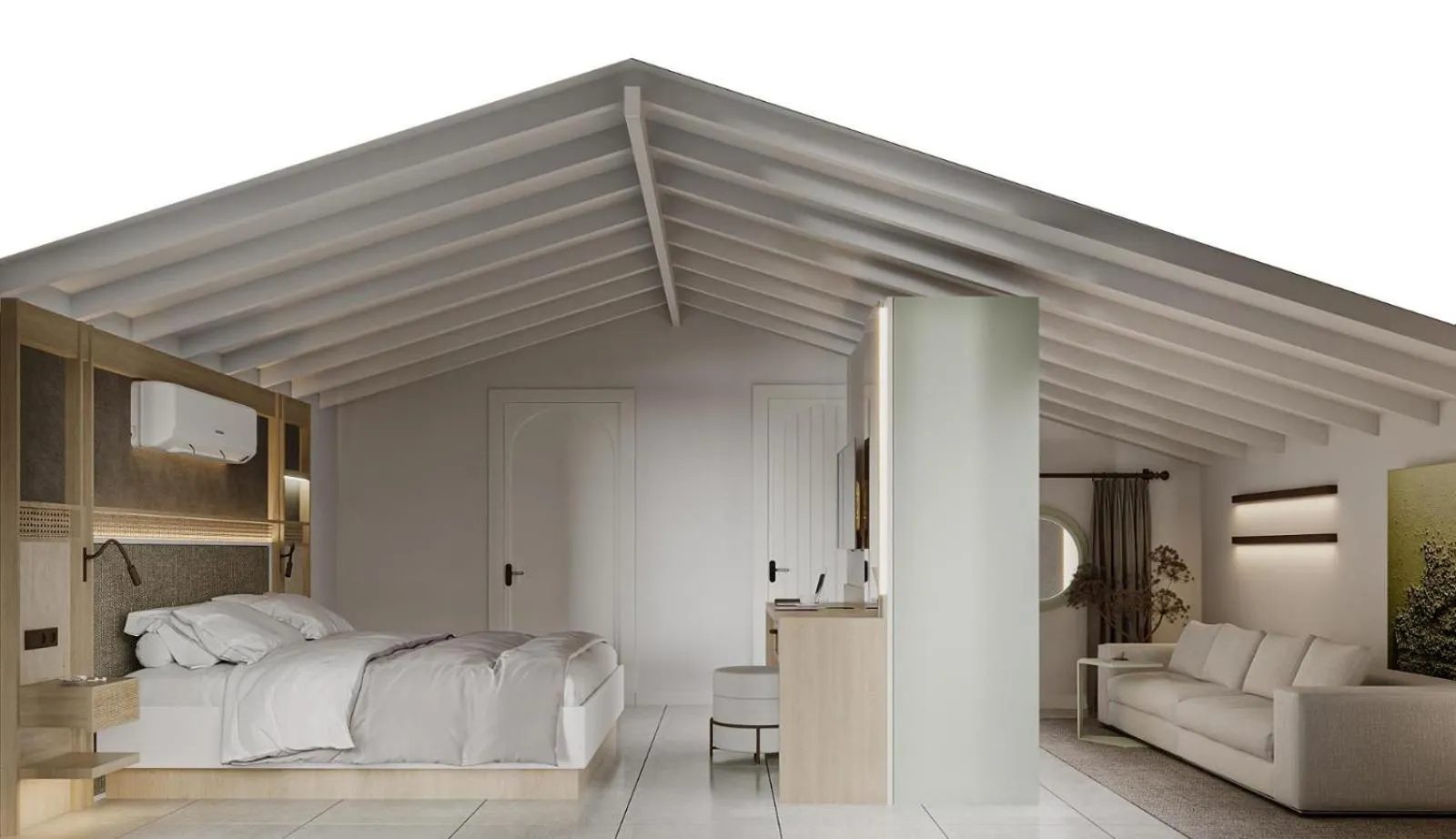 Living room, Bed in Arpia Hotel