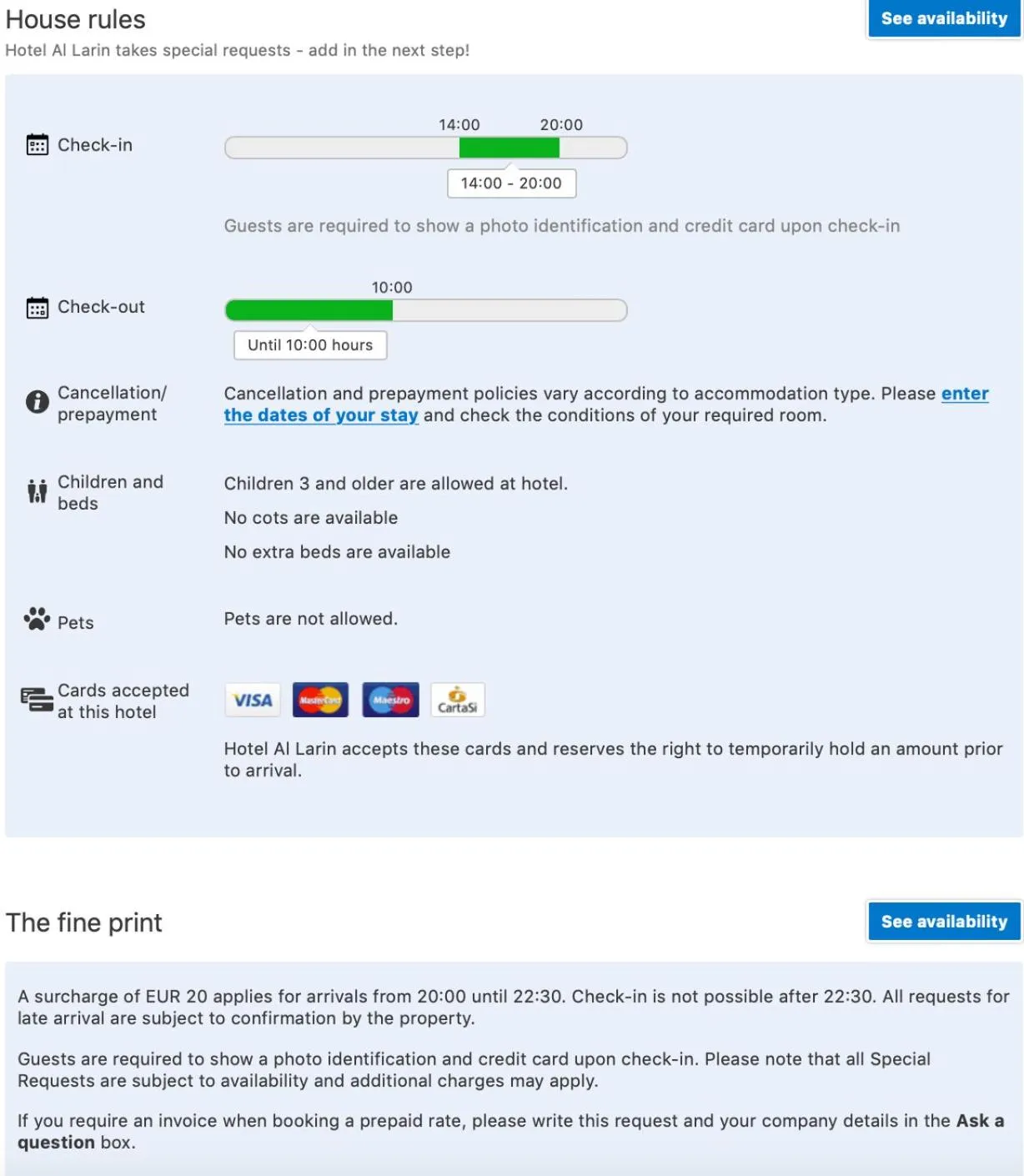 Logo/Certificate/Sign in Hotel Al Larin