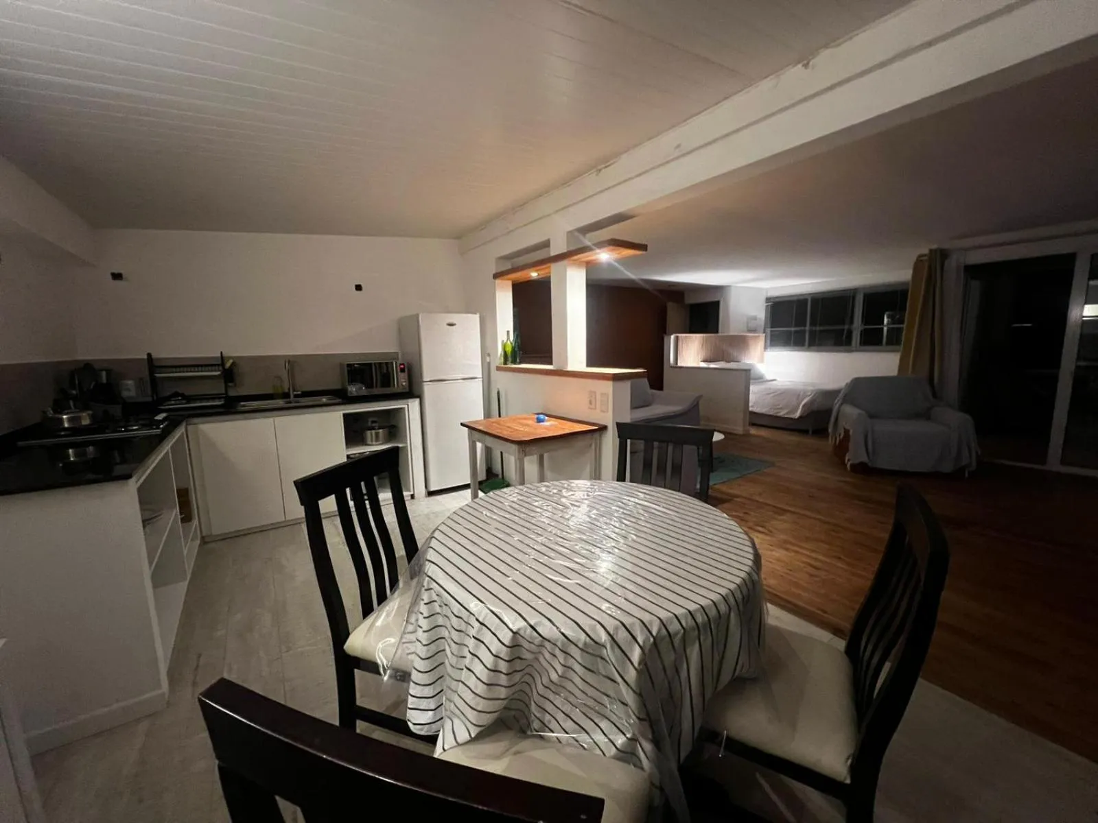 Kitchen or kitchenette in Aloe Village Aparthotel & Spa