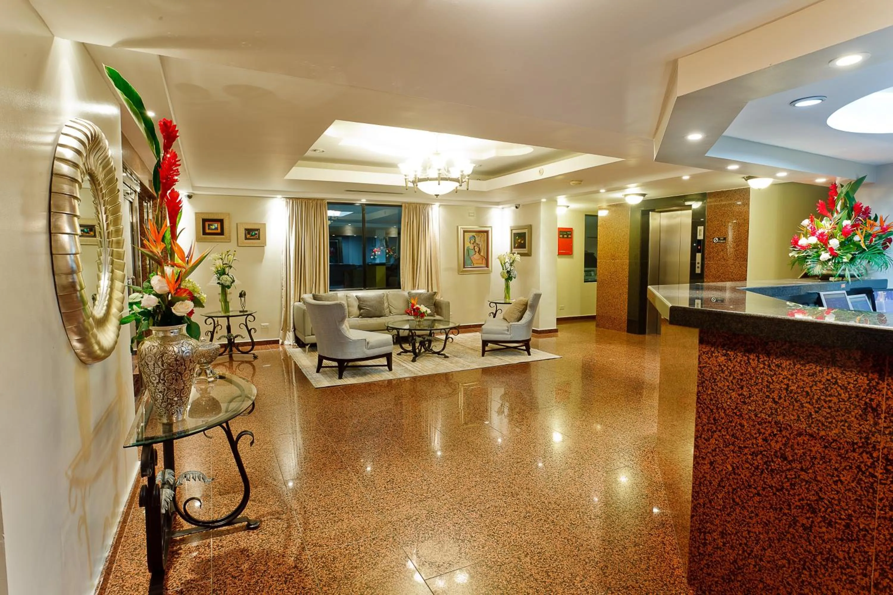 Lobby or reception in Hotel Coral Suites