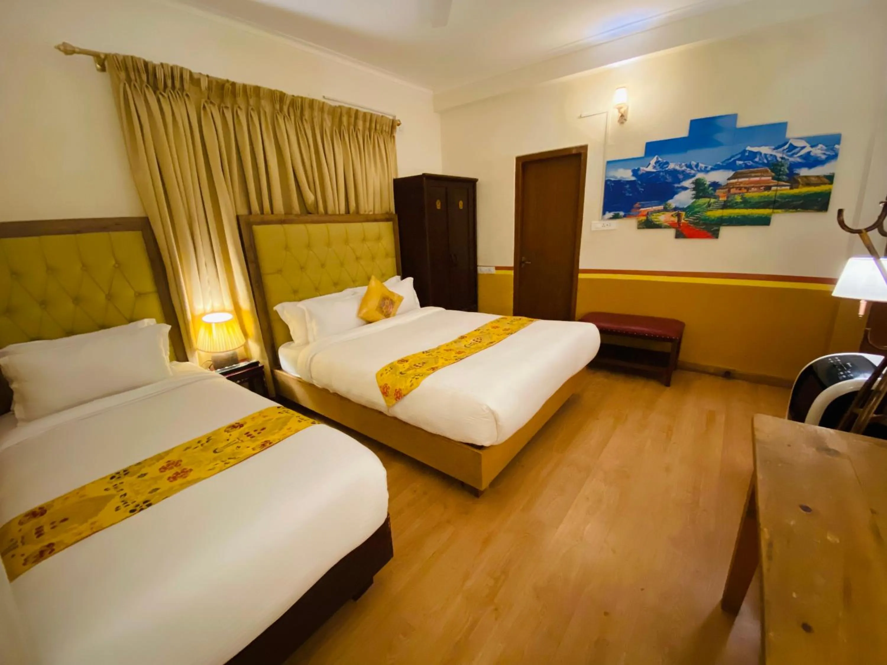 Bed in Three Jewels Boutique Hotel