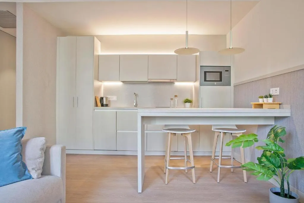 Kitchen or kitchenette in Fisa Rentals Ramblas Apartments