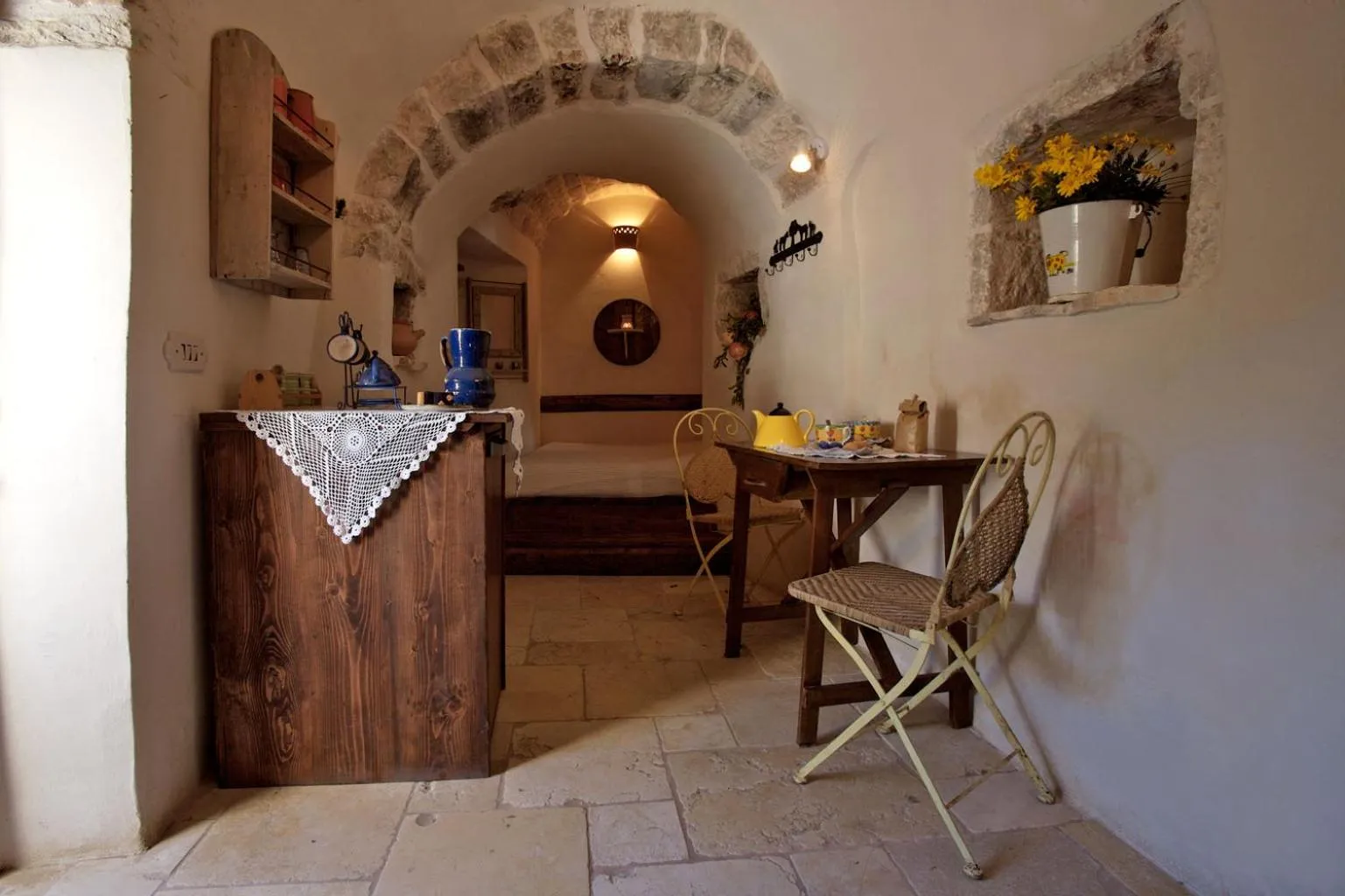 Photo of the whole room in I Trulli Di Acquarossa