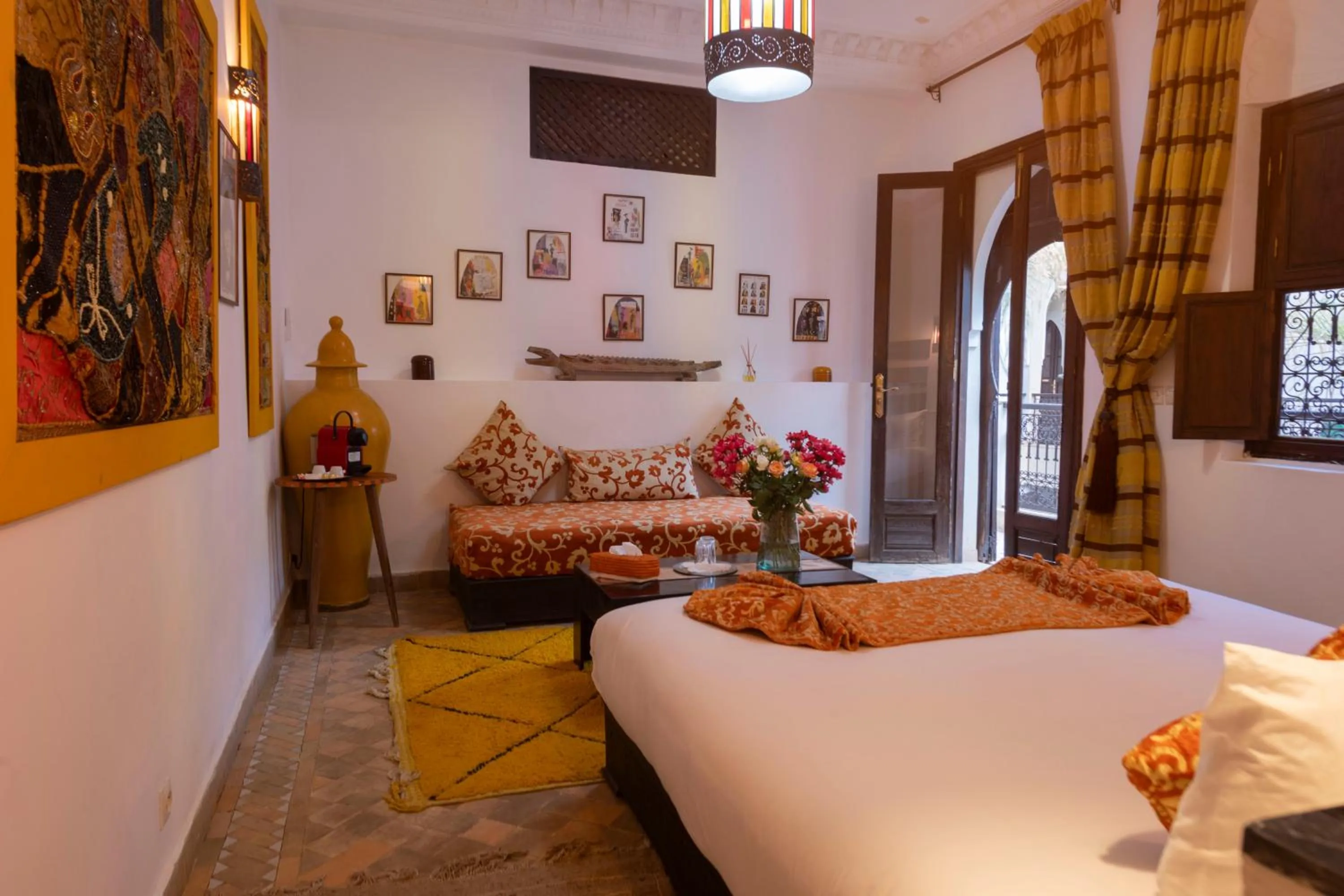 Bed in Riad Pachavana
