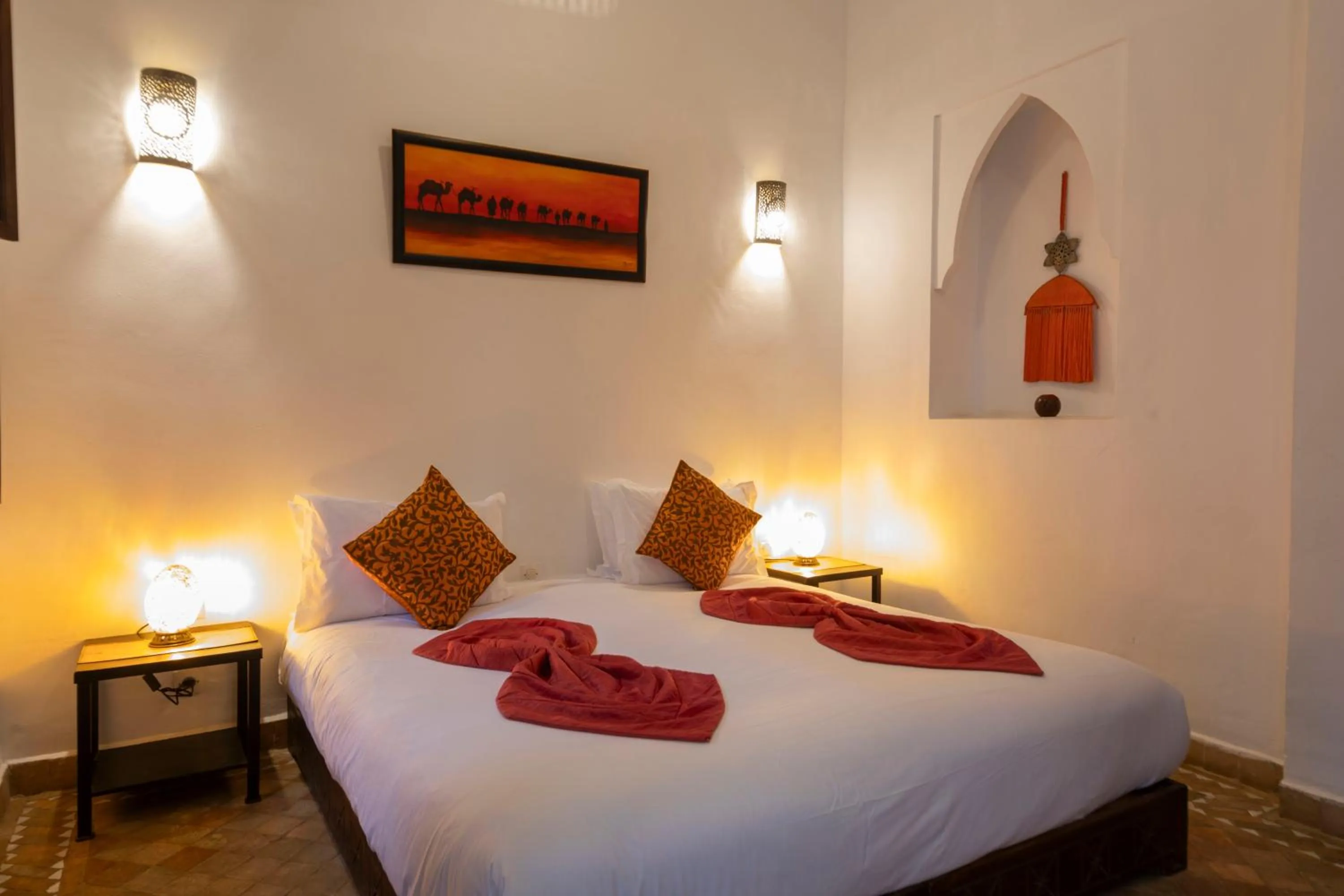 Bed in Riad Pachavana