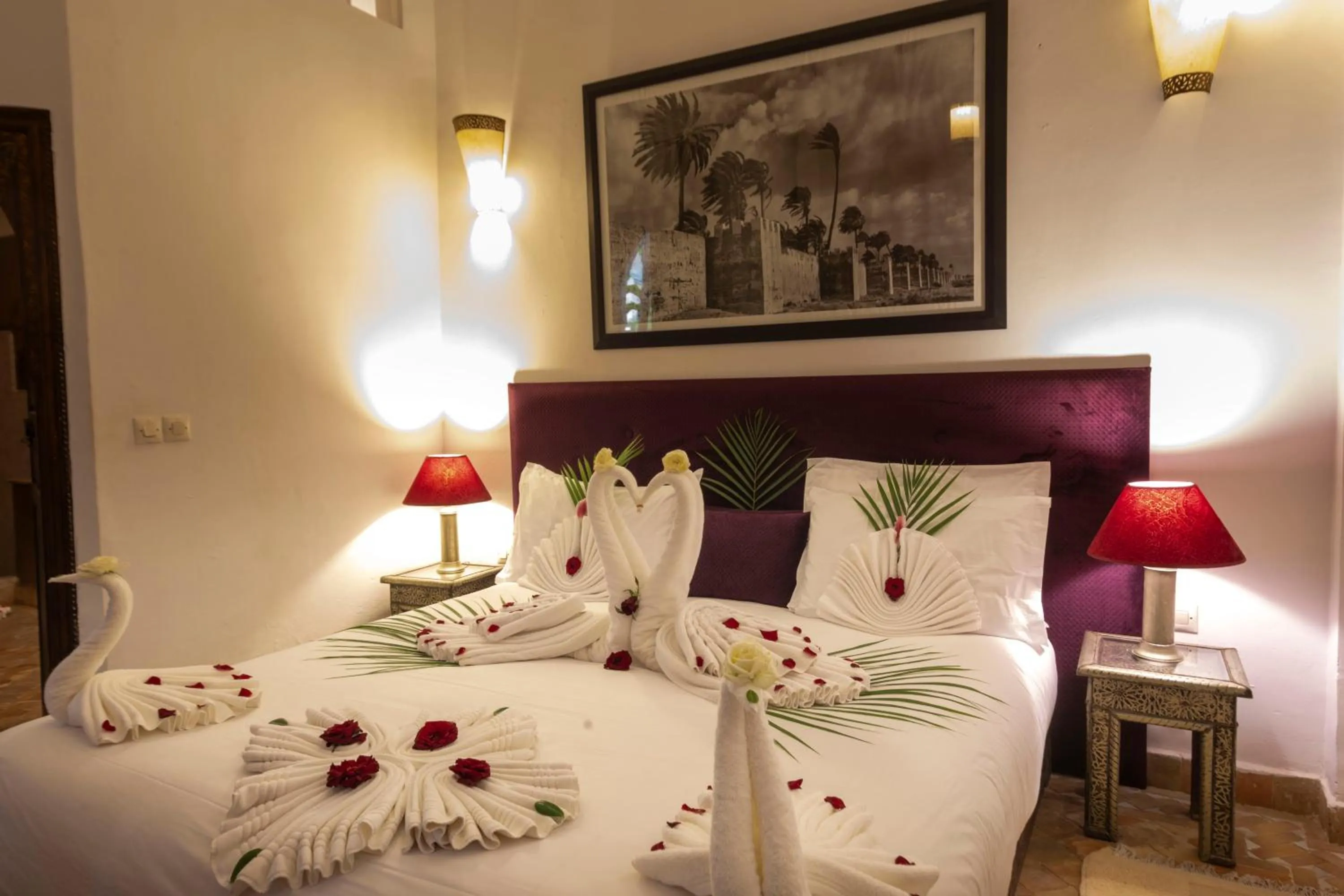 Bed in Riad Pachavana