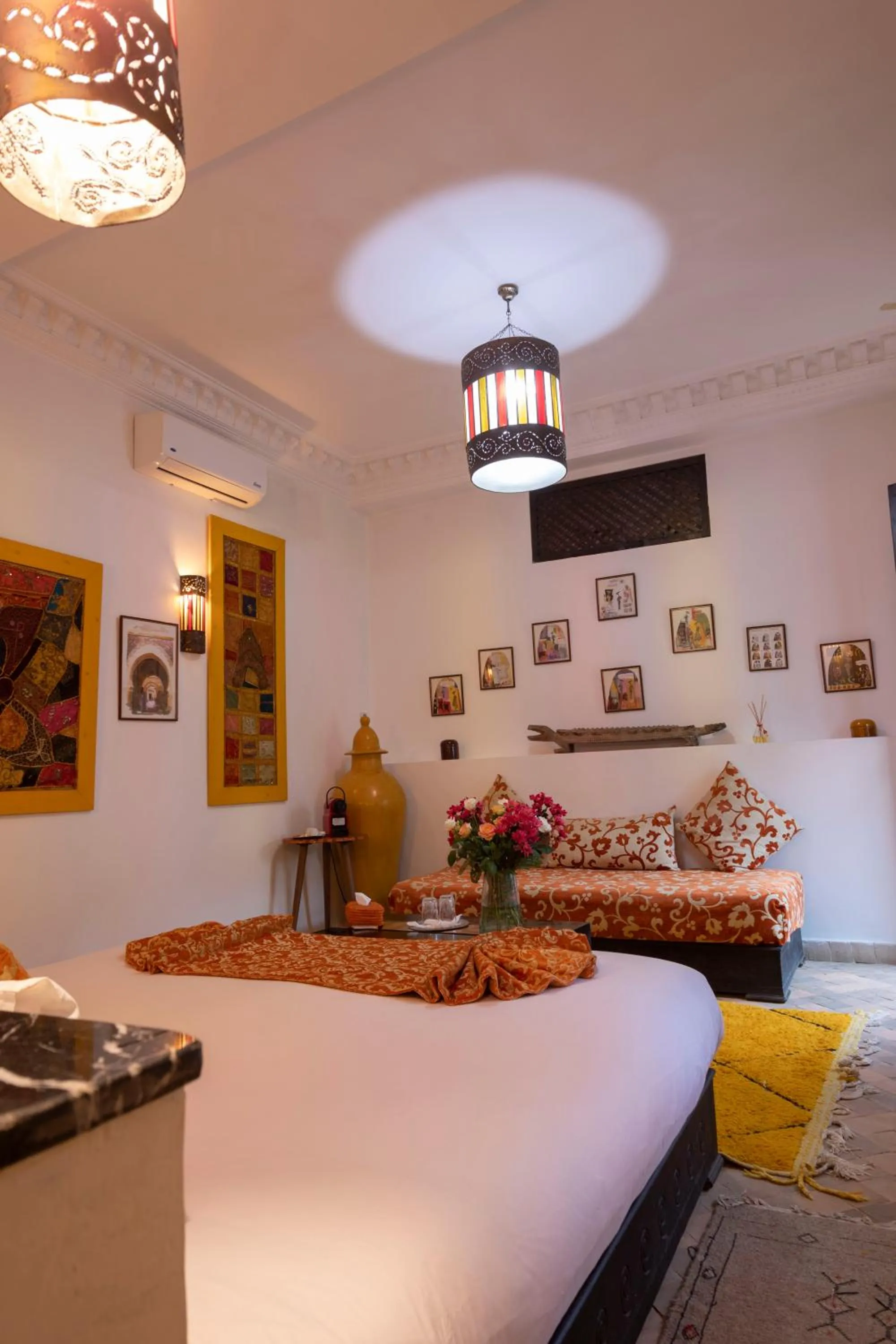 Bed in Riad Pachavana