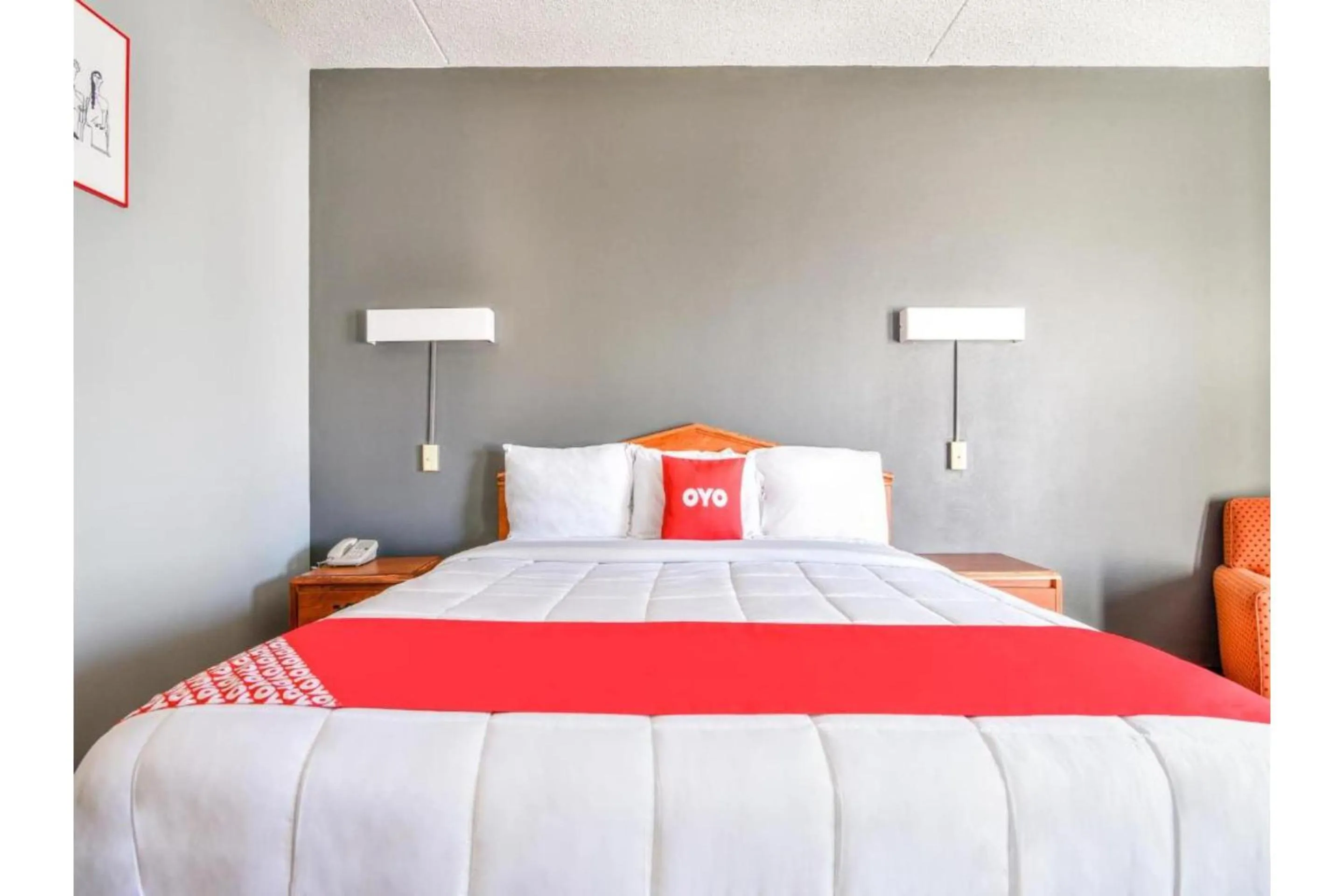 Bedroom, Bed in OYO Townhouse Inn Jacksonville near Little Rock Air Force Base