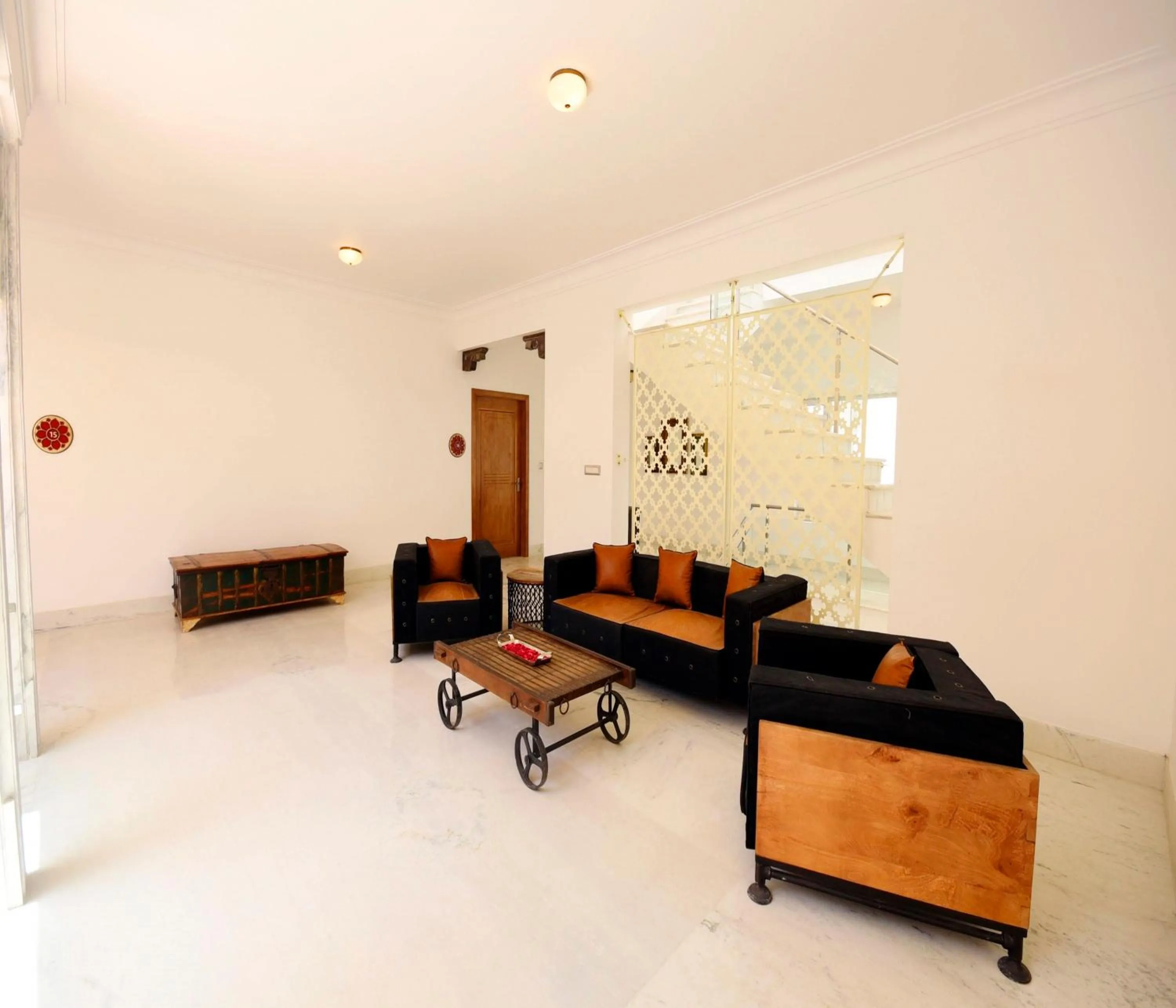 Seating area in Fateh Safari Suites by Fateh Collection