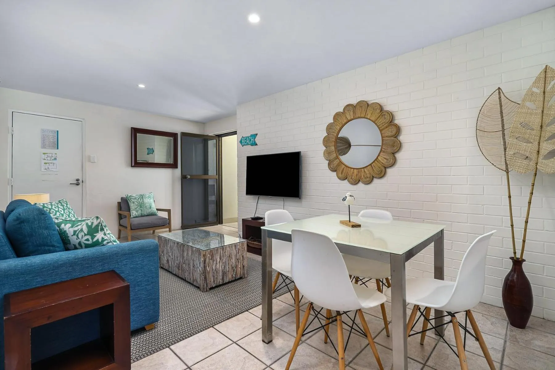 Bayview Beachfront Apartments, in town right on the beach