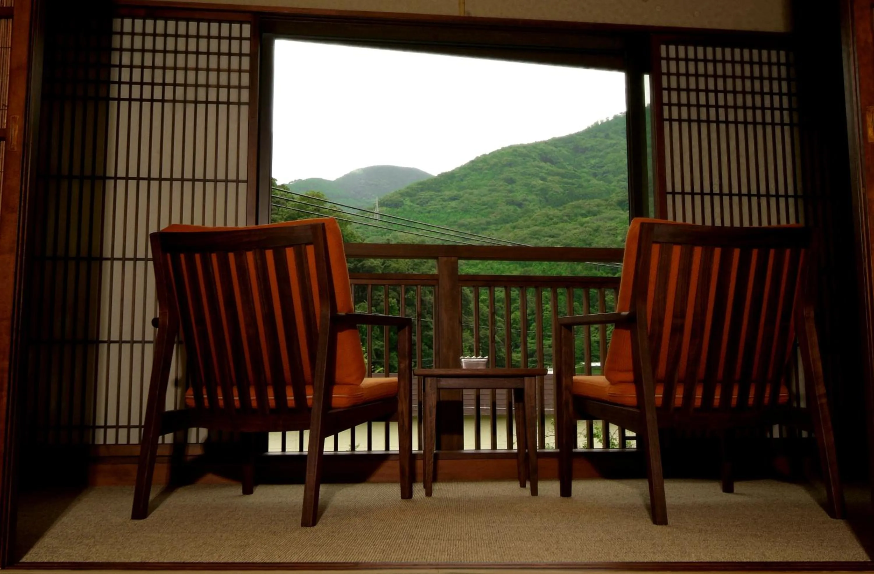 Seating area in Hakone Onsen Ryokan Yaeikan