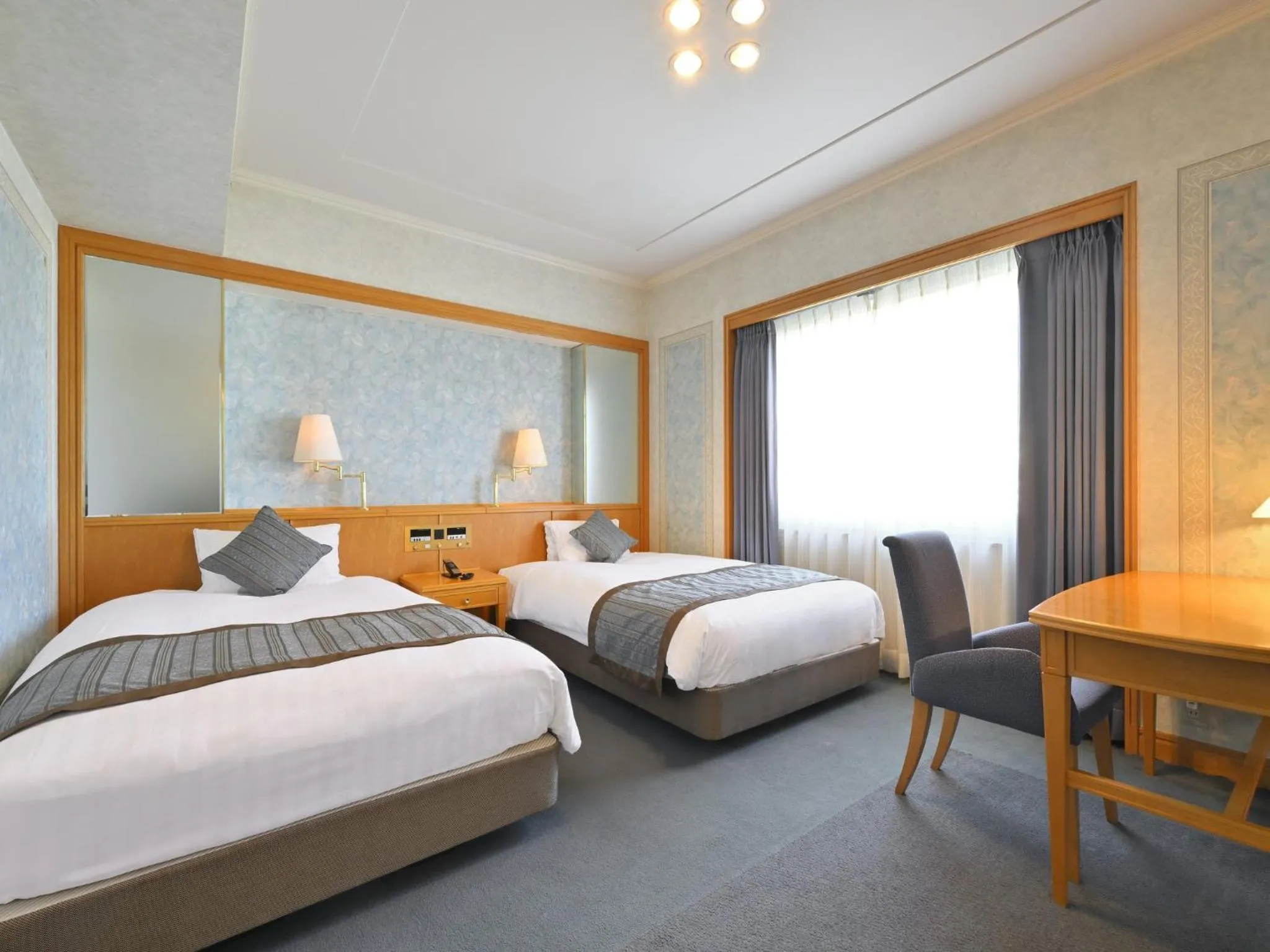 Photo of the whole room, Bed in Takamatsu Kokusai Hotel