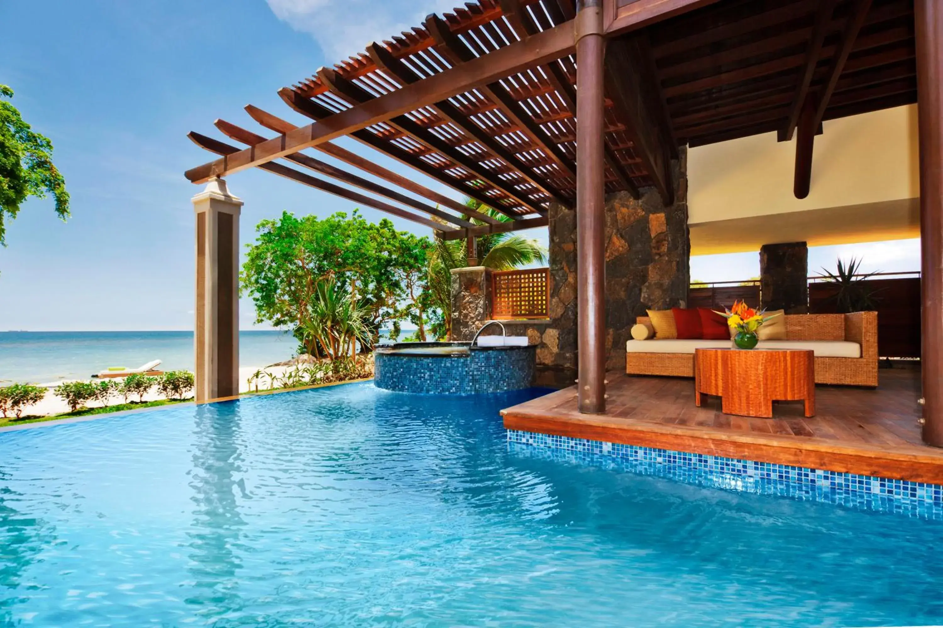 Luxury Beachfront Pool Suite with Heated Pool in Le Jadis Beach Resort & Wellness - Managed by Banyan Tree Hotels & Resorts Luxury Beachfront Pool Suite with Heated Pool in Le Jadis Beach Resort & Wellness - Managed by Banyan Tree Hotels & Resorts