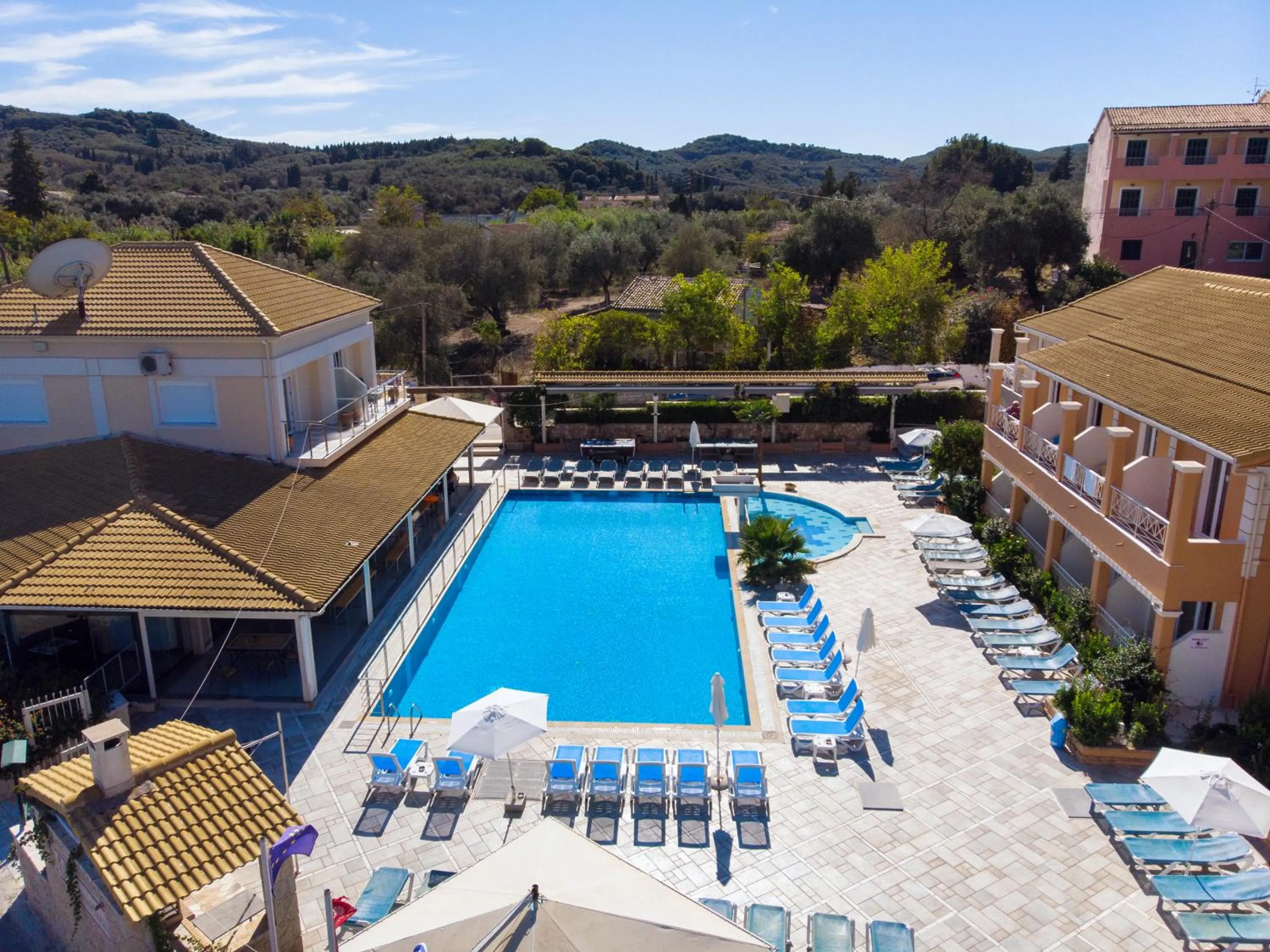 Pool view in Kavos Plaza Hotel