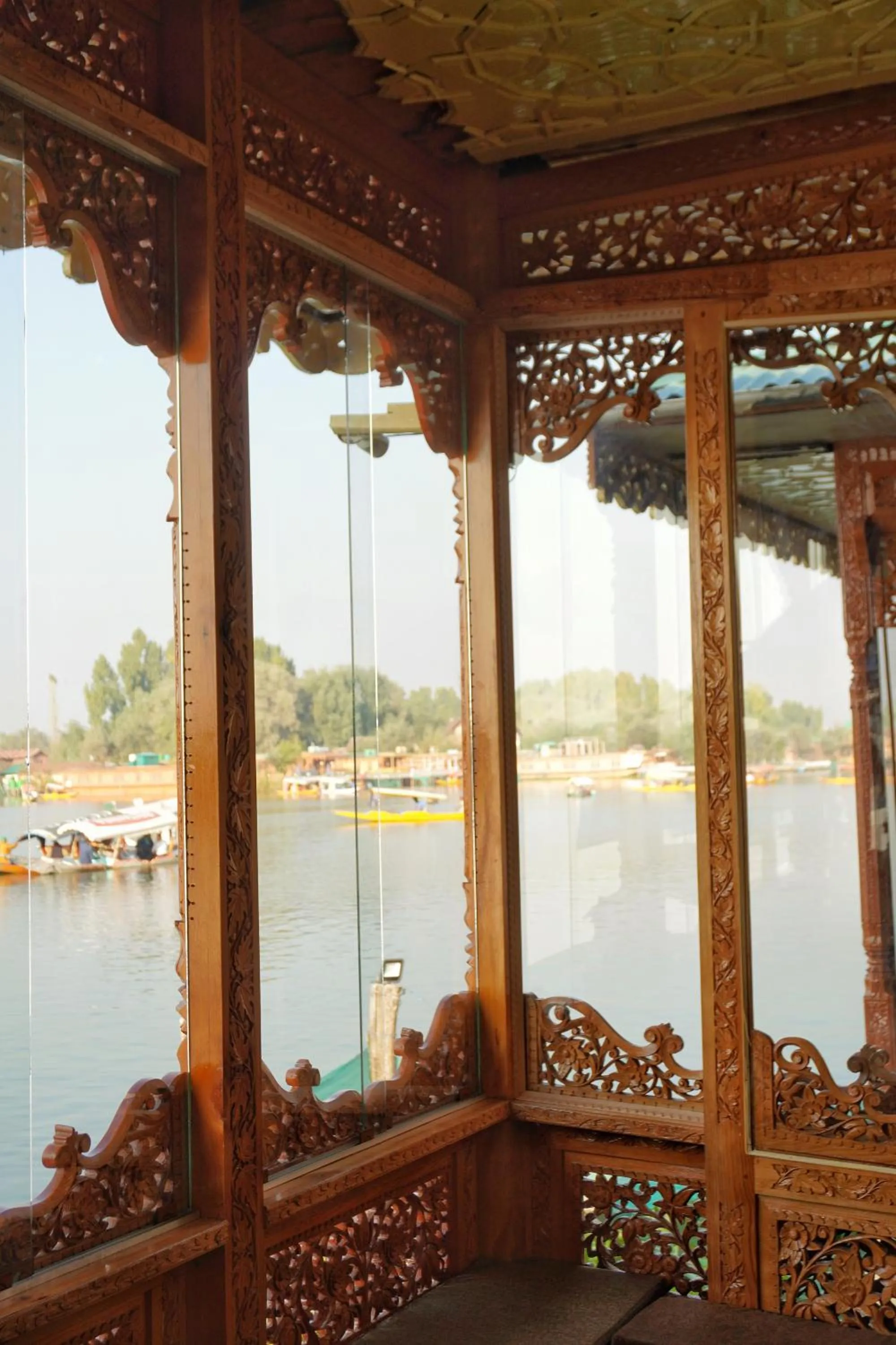 Lake view in Swan Group of Houseboats, Golden Dal Lake