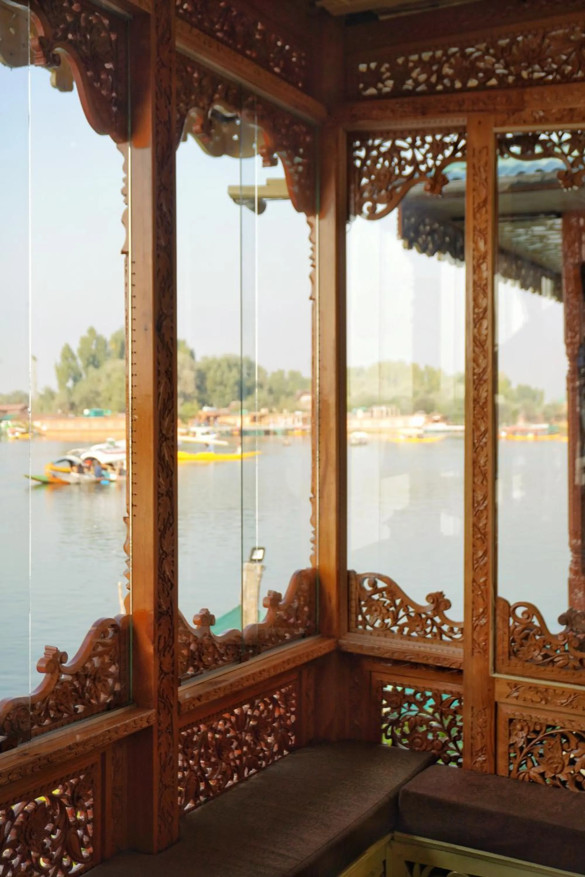 Lake view in Swan Group of Houseboats, Golden Dal Lake