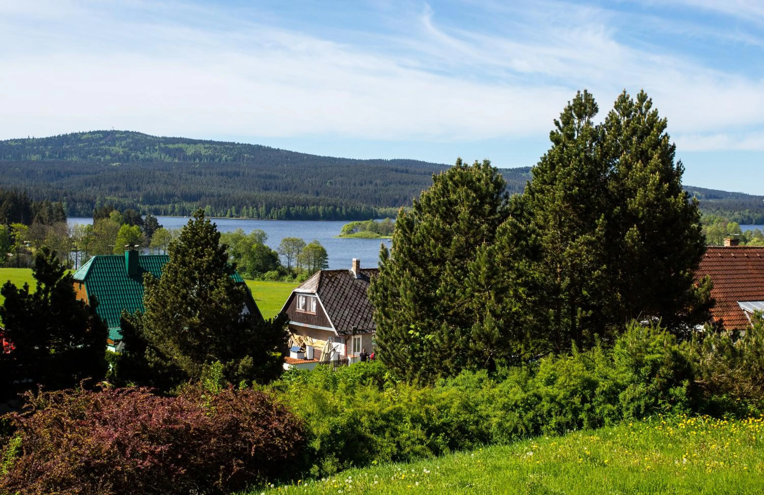 Garden view in Fontána Lipno