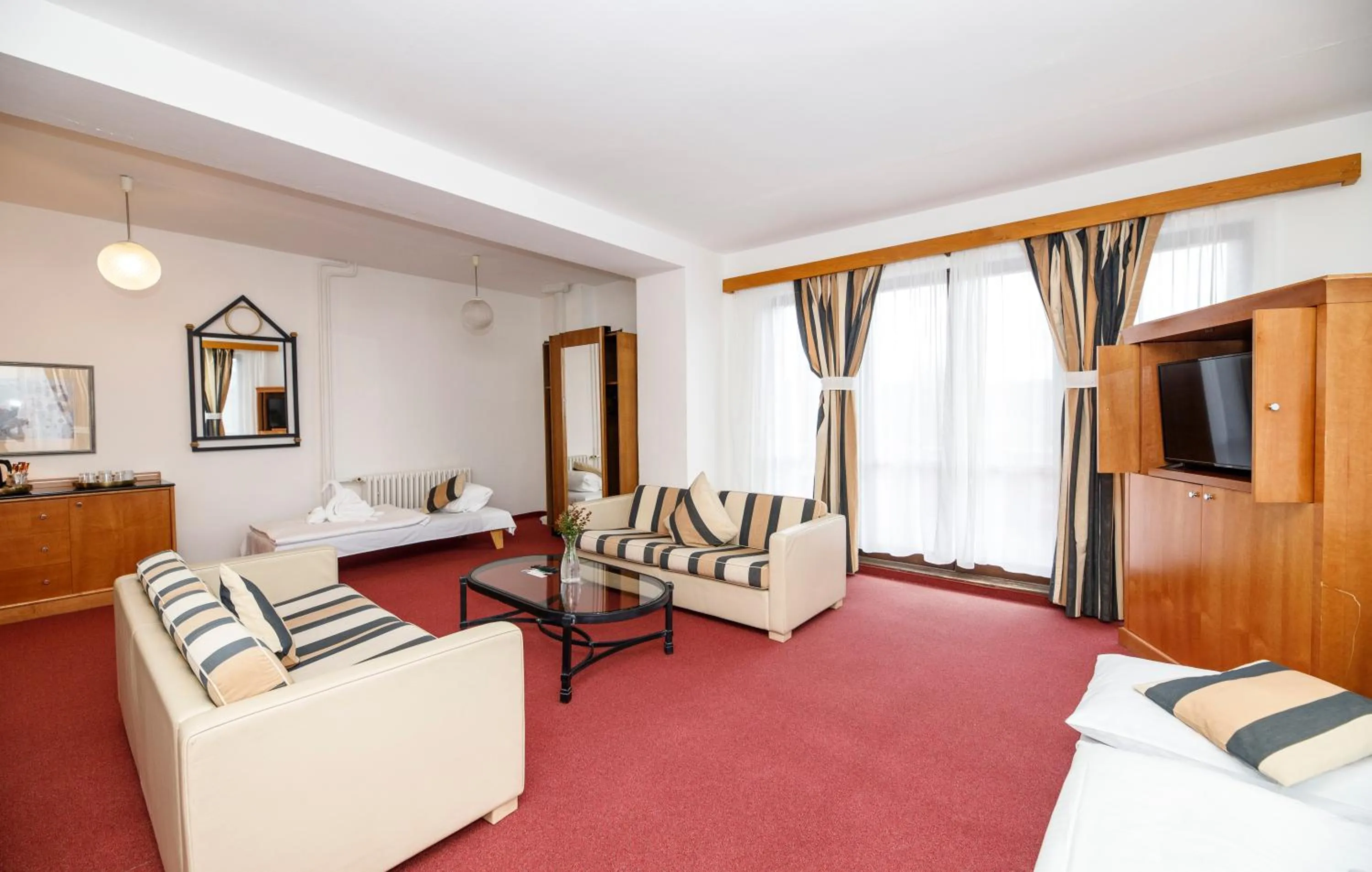 Living room, Bed in Fontána Lipno