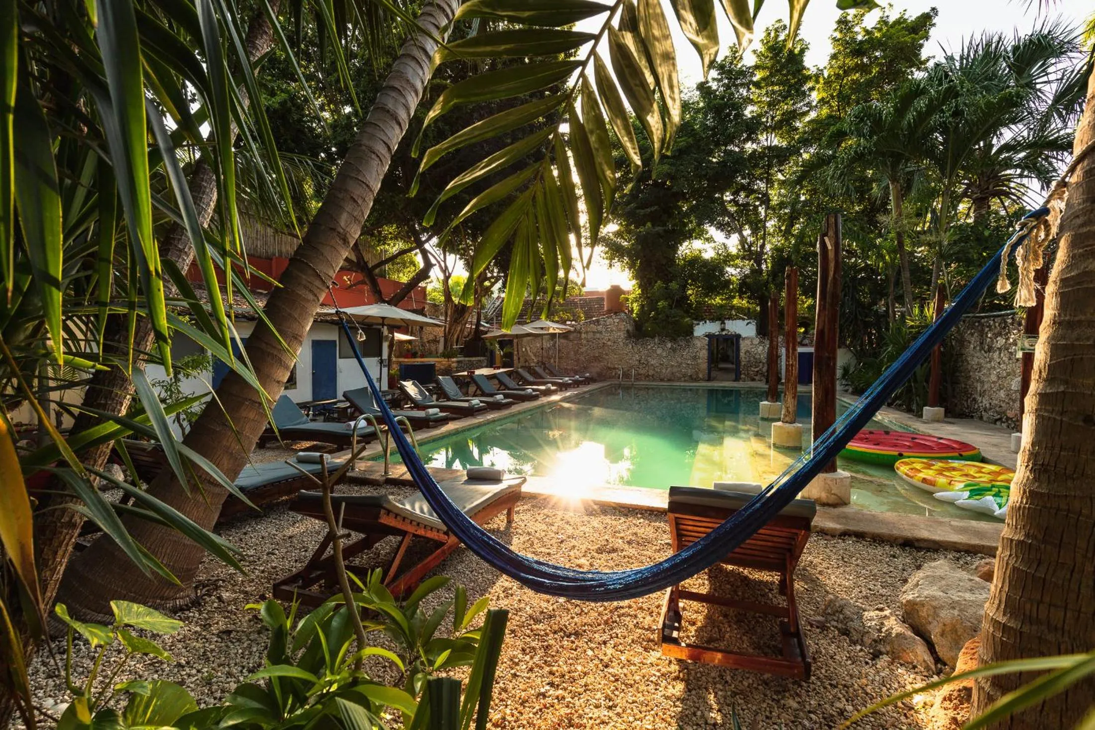 Patio in Che Nomadas Mérida Hostel