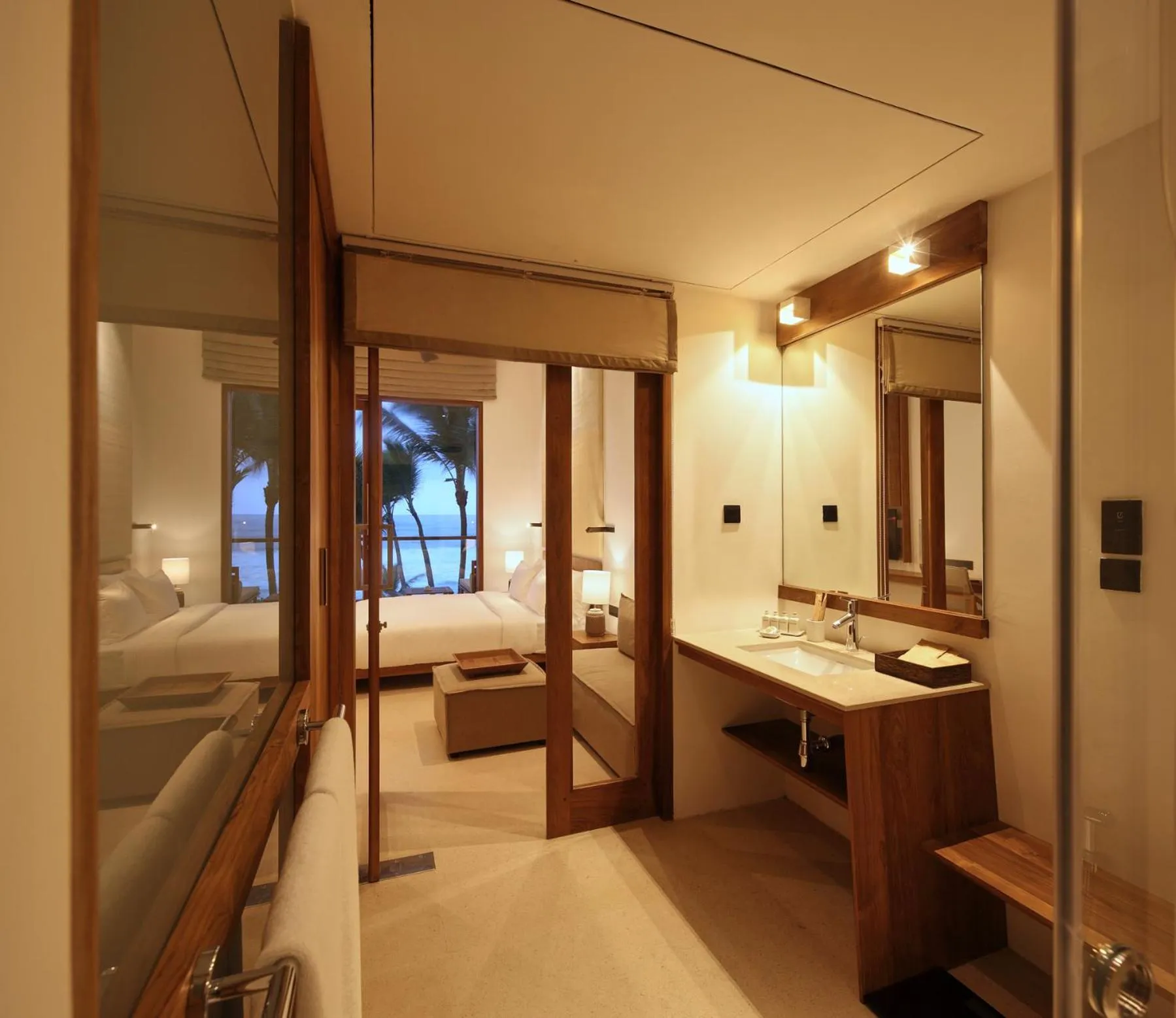Bathroom, Bed in Riff Hikkaduwa