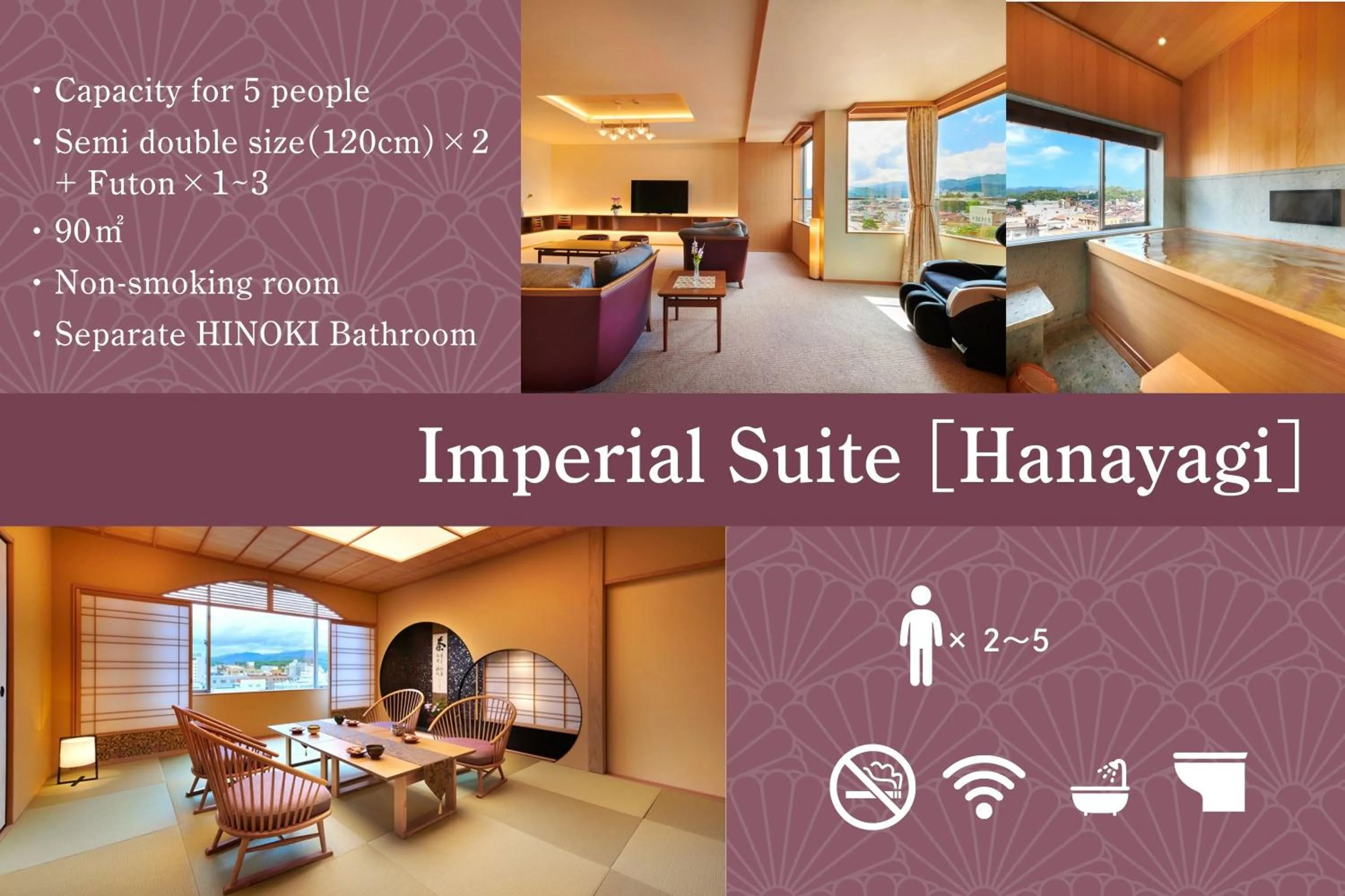 Photo of the whole room in Honjin Hiranoya Kachoan