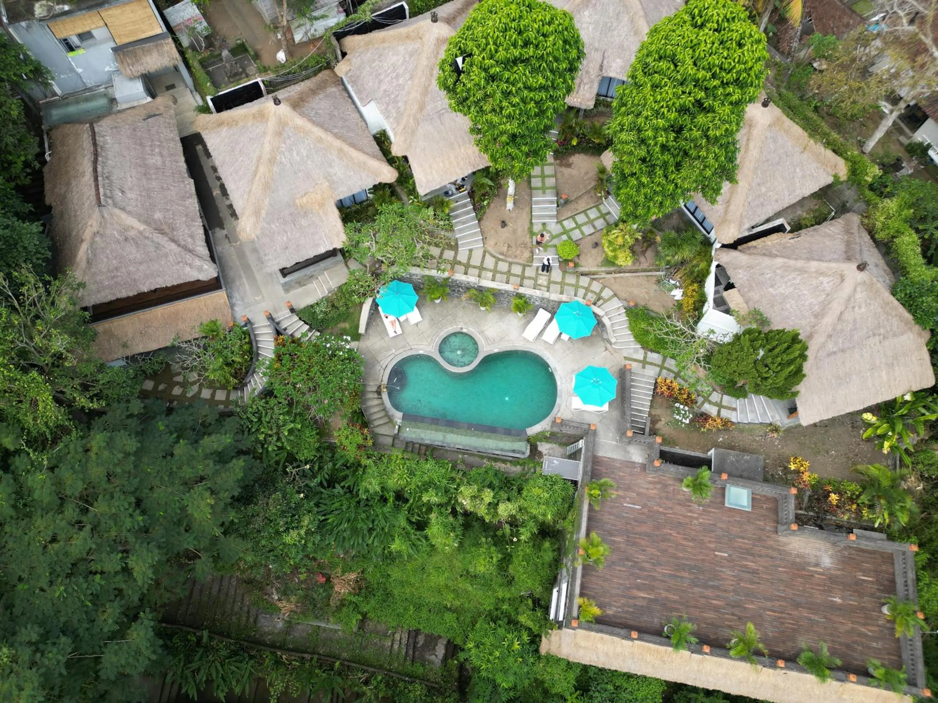 Bird's eye view in Ubud Dedari Villas